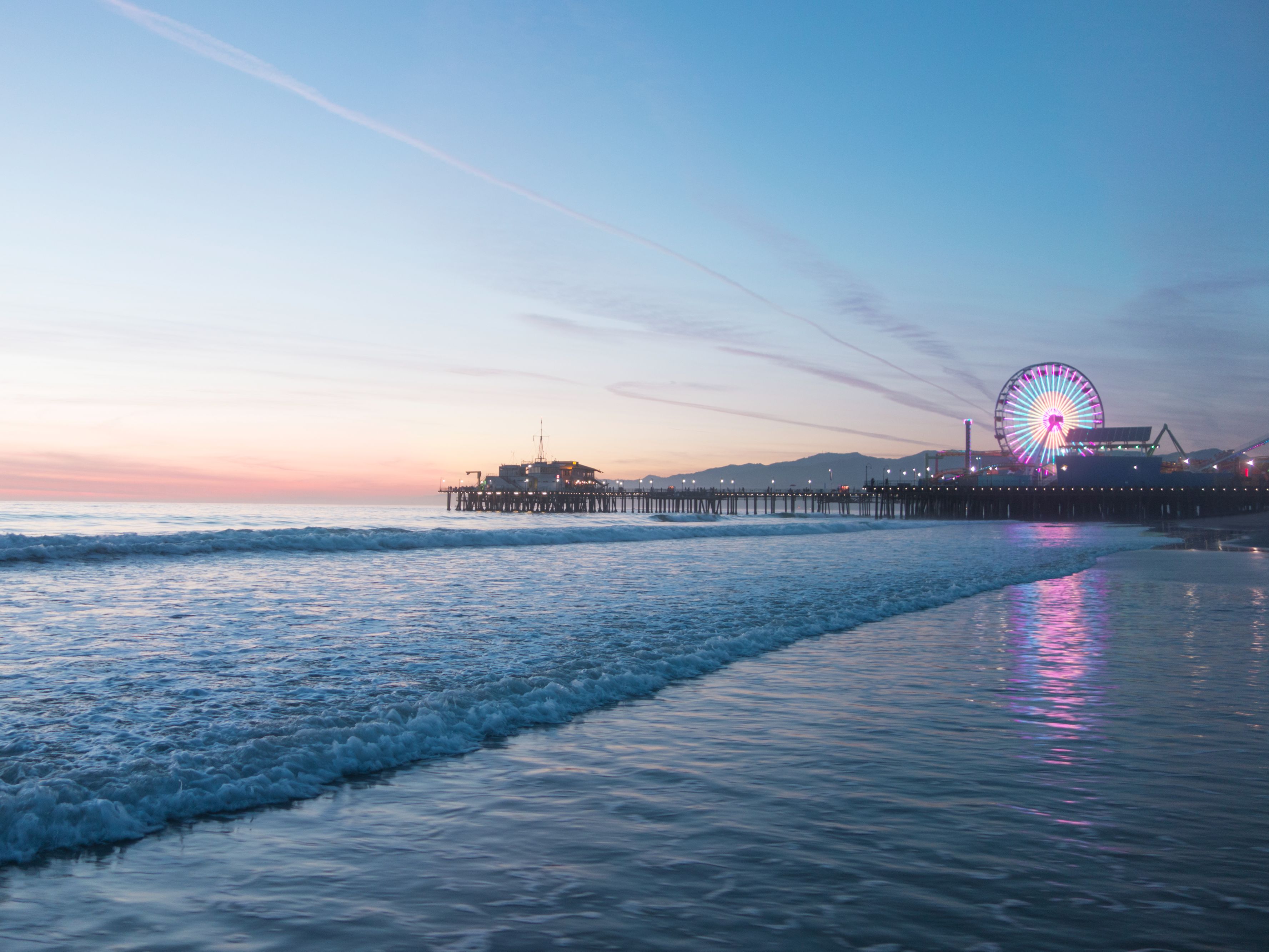 Santa Monica beach and pier