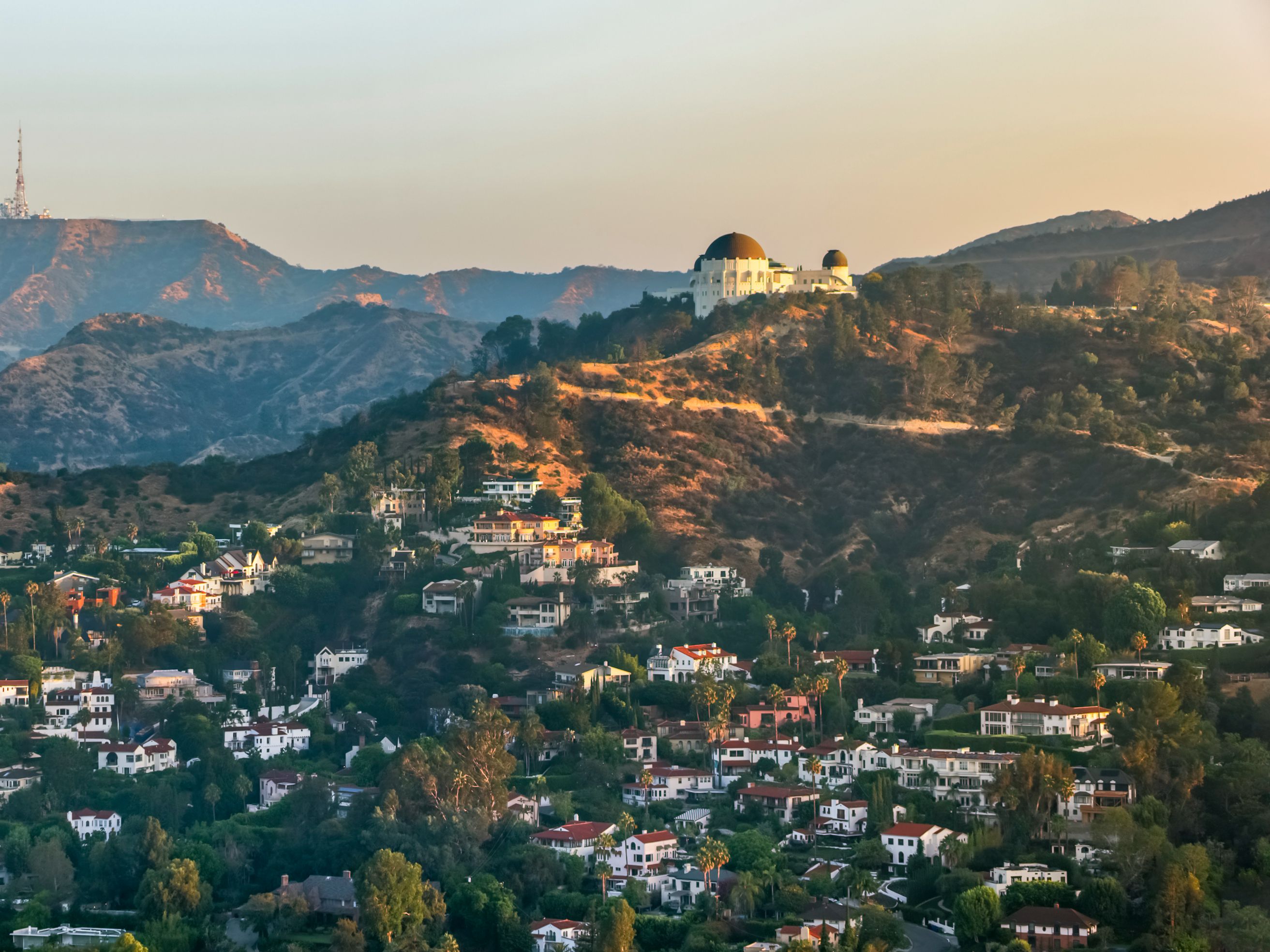 view of griffith observatory