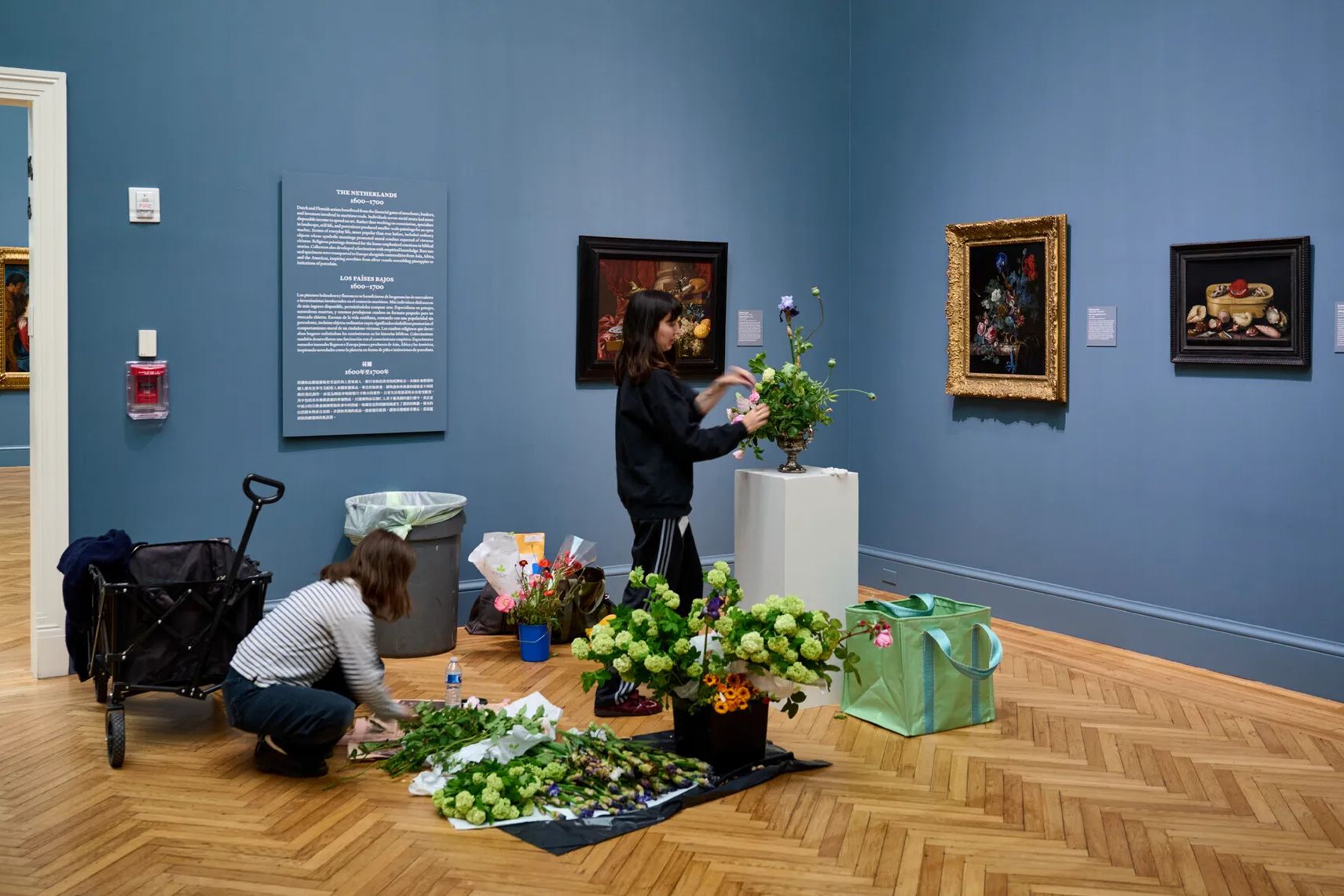 Floral arrangements inspired by art at the Legion of Honor