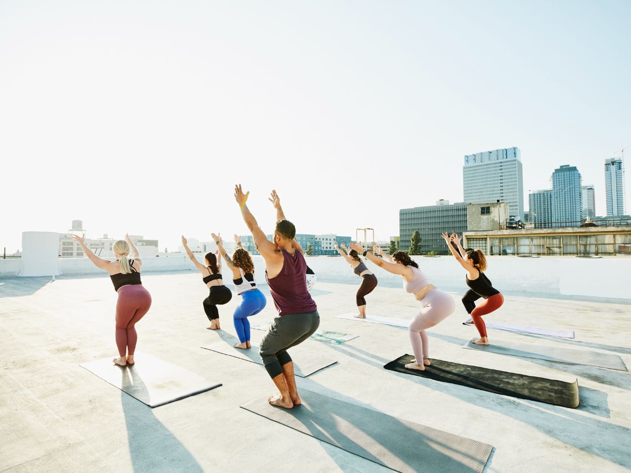 Rooftop yoga