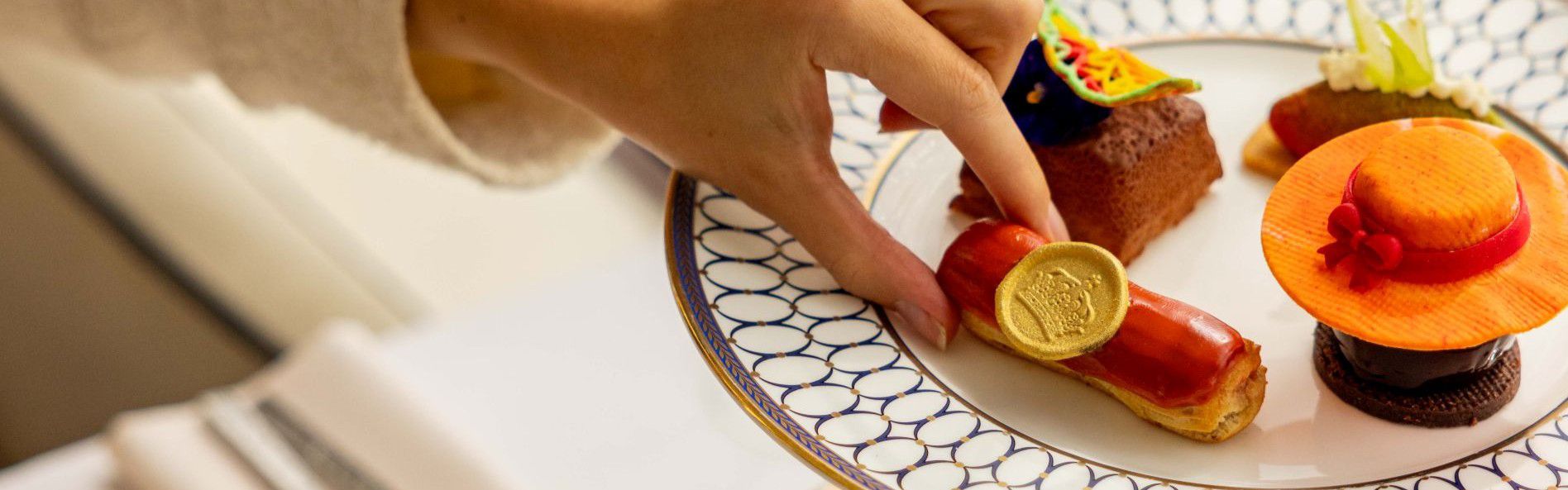 afternoon tea with sandwiches, tea and delights