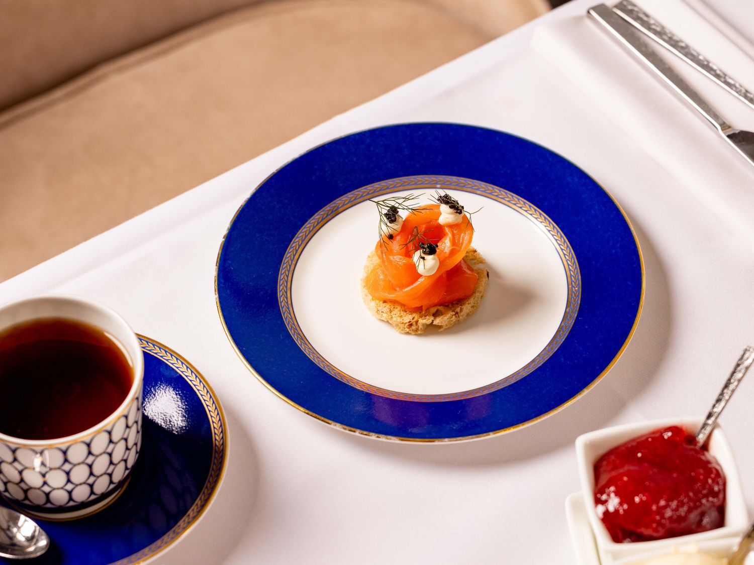 afternoon tea delight with a cup of tea