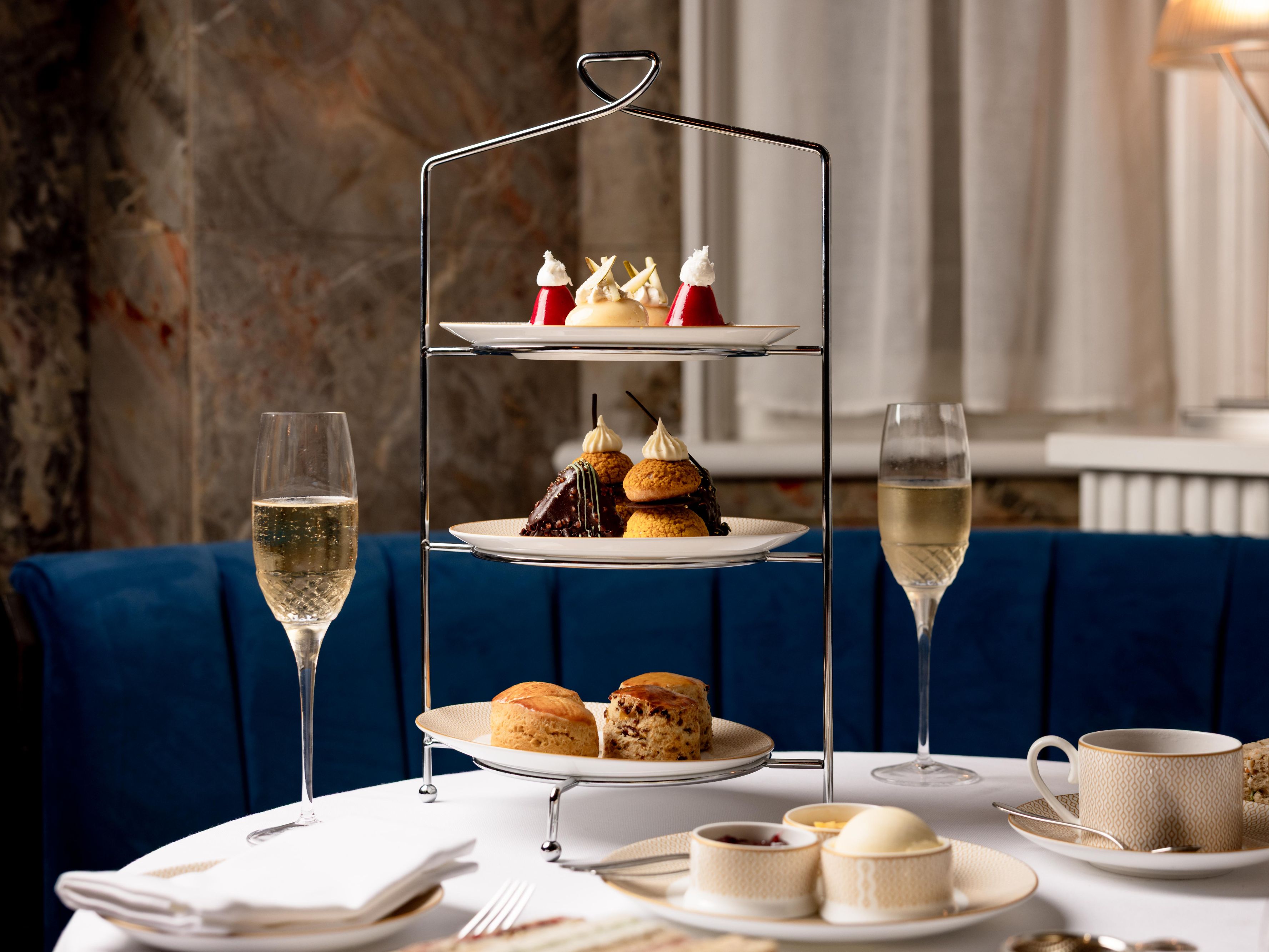 Festive tea set up.