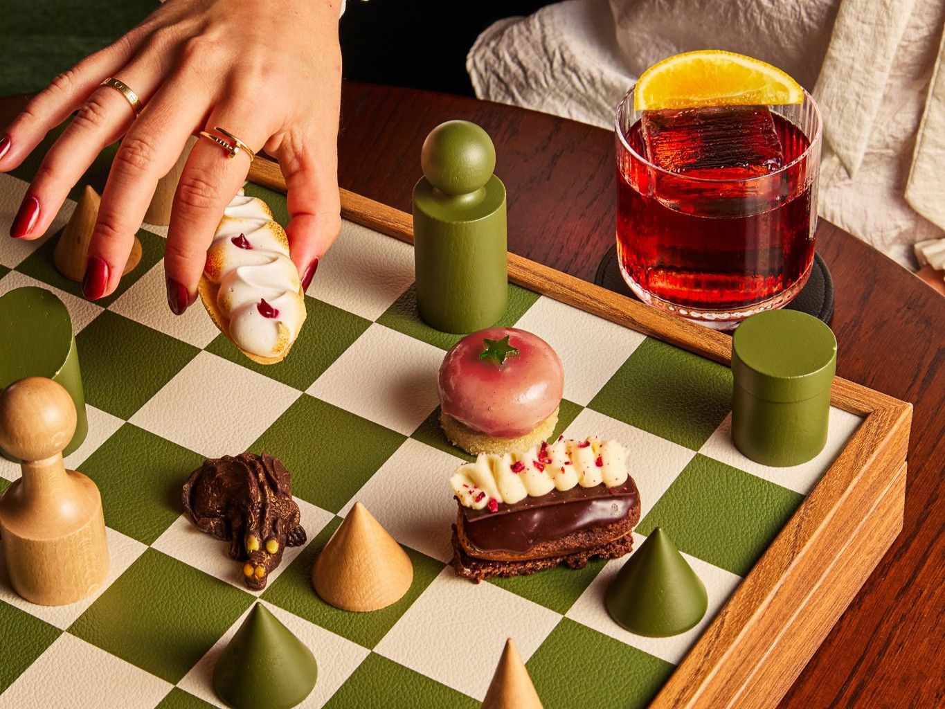 afternoon tea on a game board