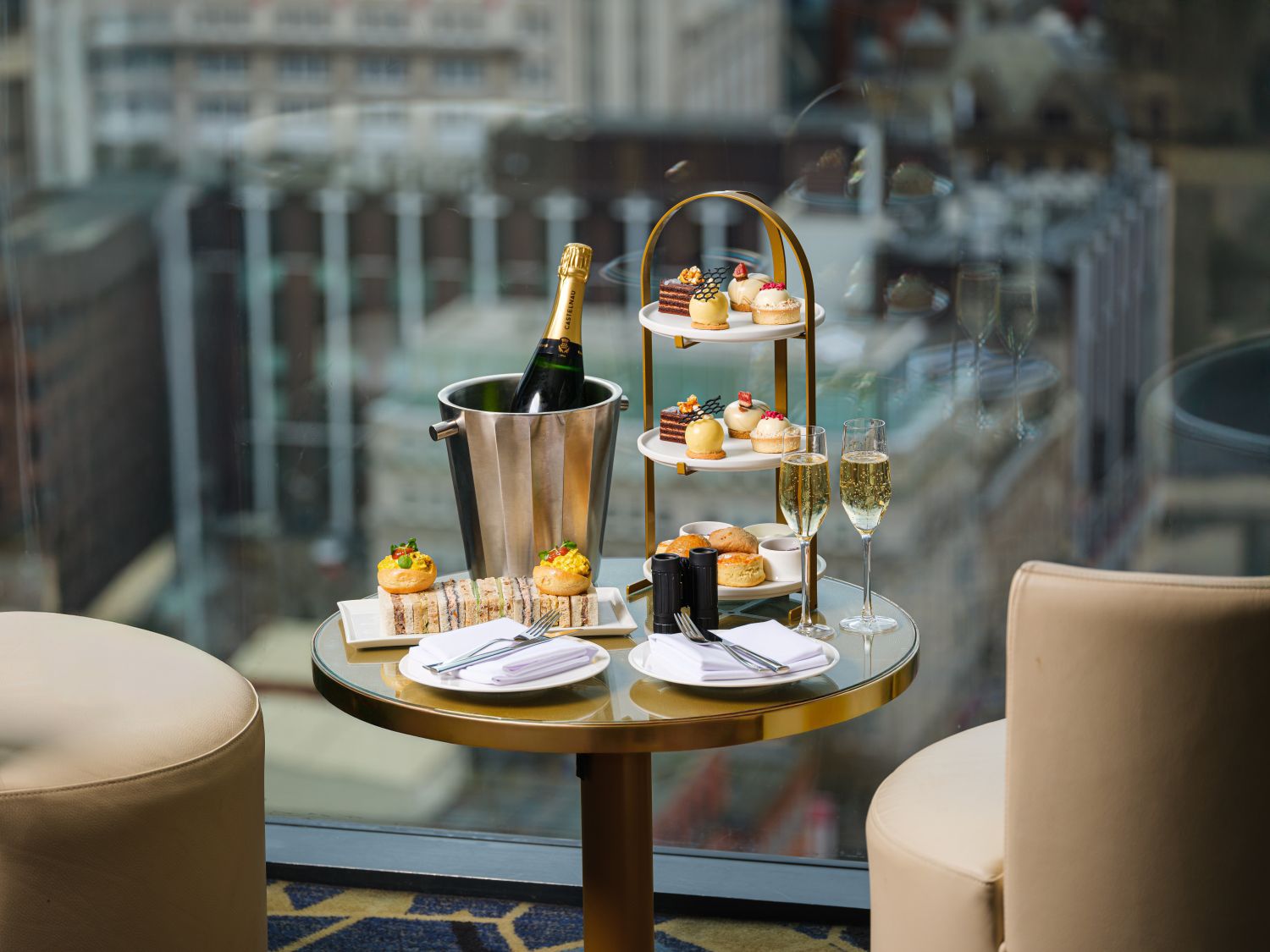 skyline table for afternoon tea