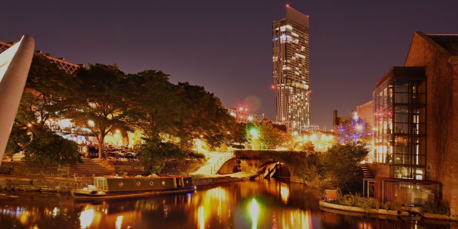 manchester at night