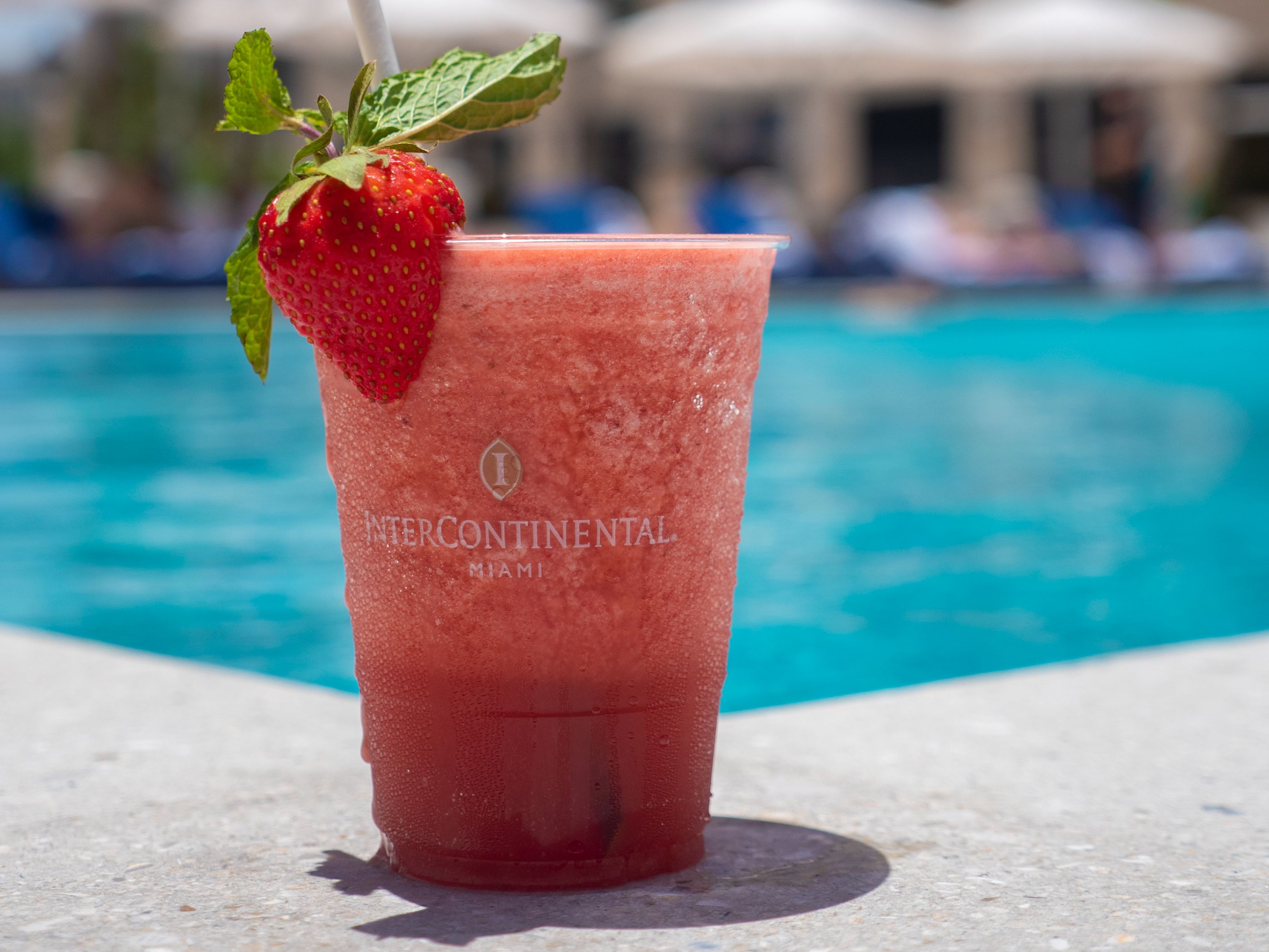 Frozen cocktail by the pool.