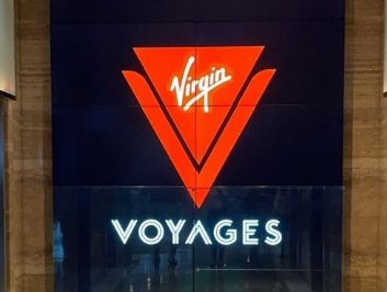 Custom branding for Virgin Voyages at the IC Miami.