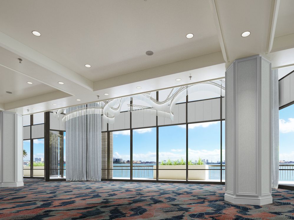 Large meeting space overlooking Miami waterfront