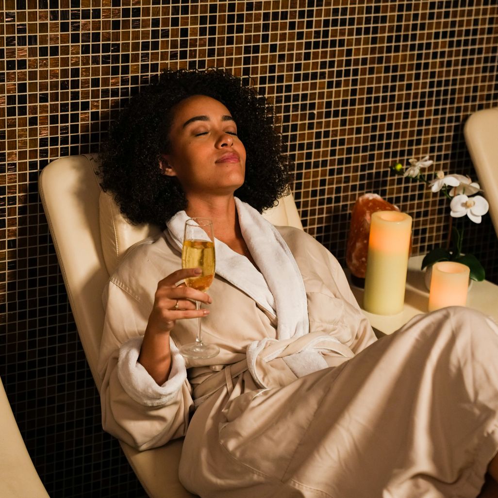 Guest relaxing at the spa.