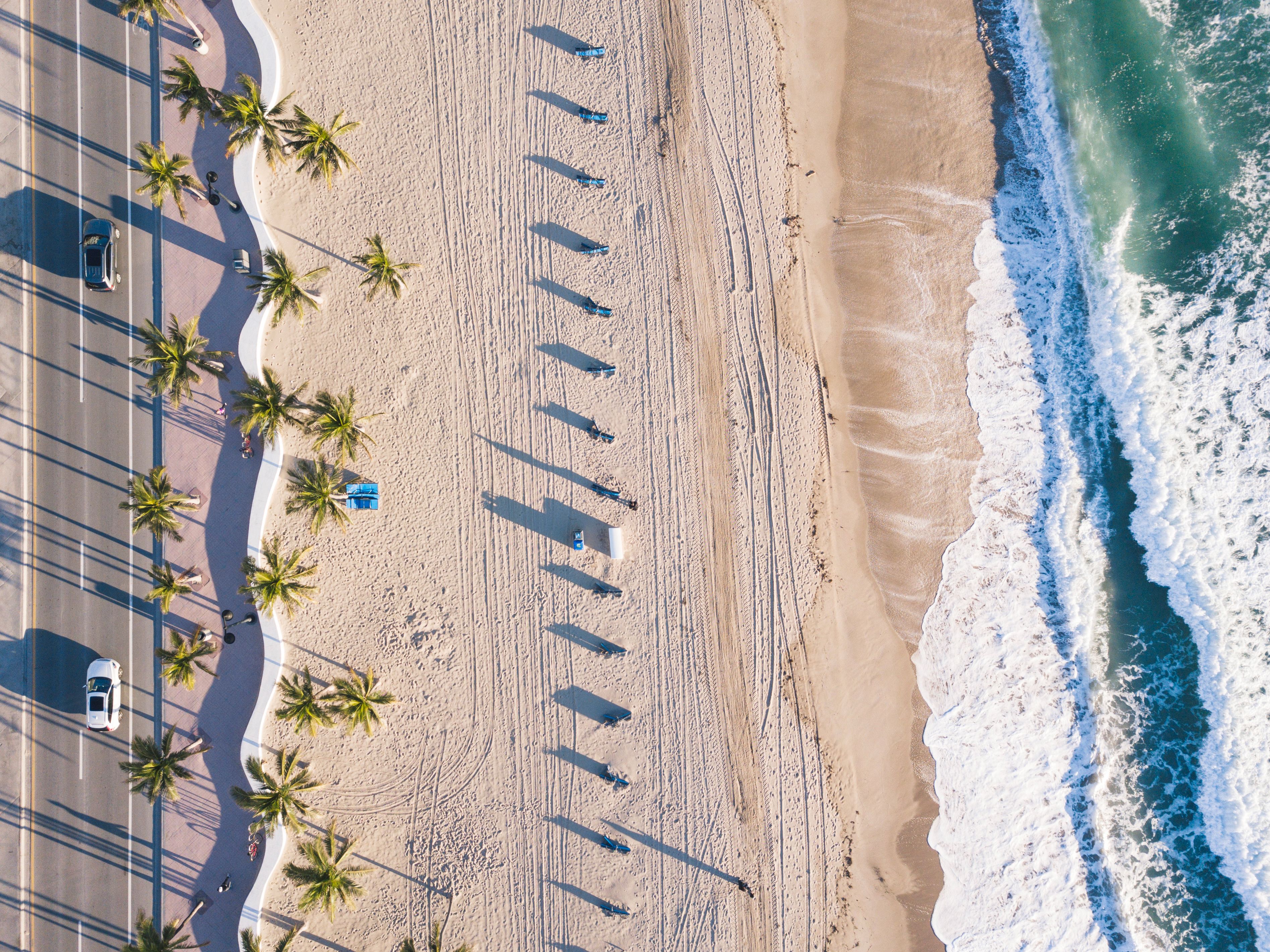 aerial view of beach