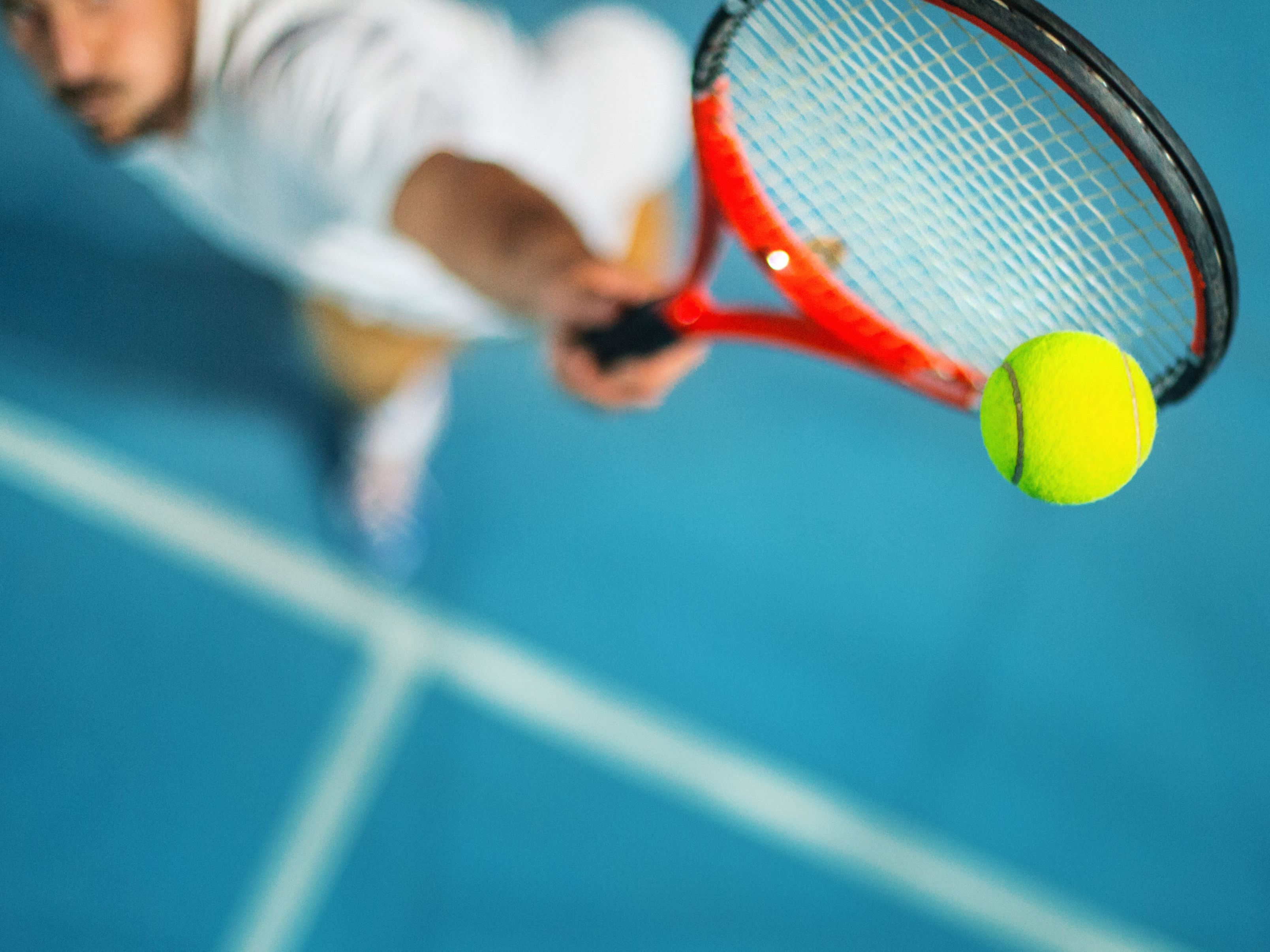 Man playing tennis at the Miami Open