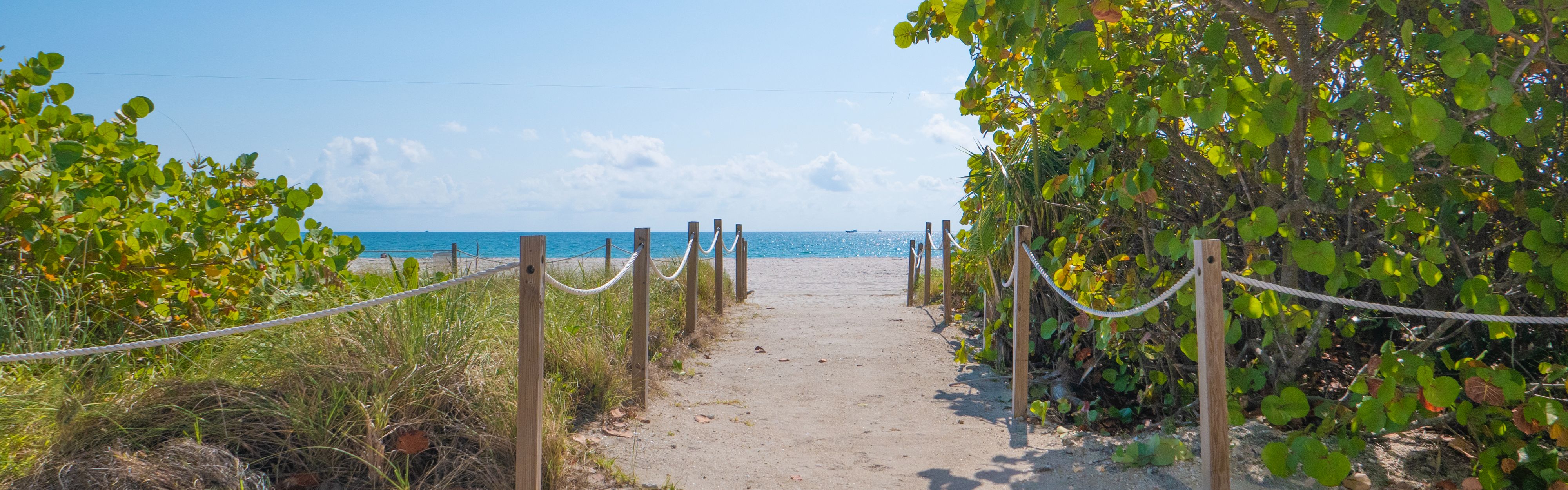 Path to the ocean in Miami.