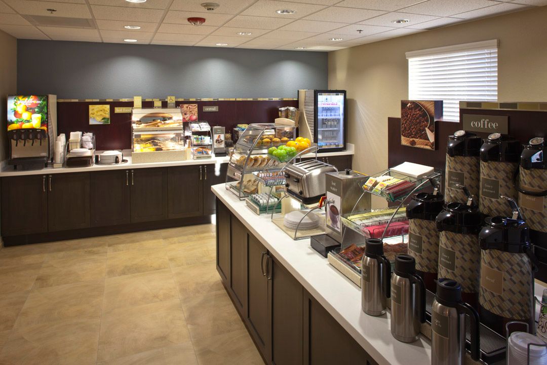 Free daily breakfast at the Candlewood Suites Bldg 540