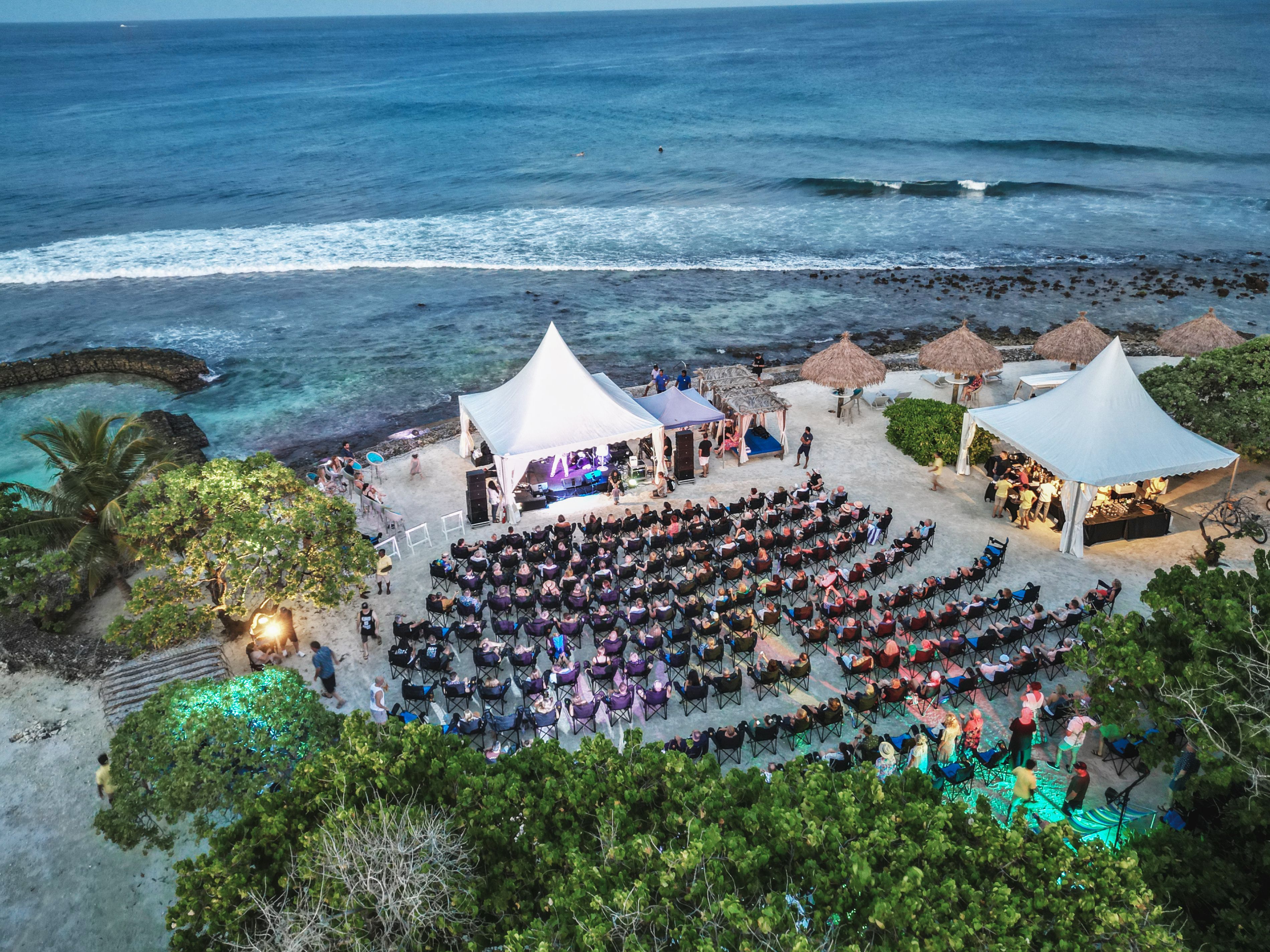 Surf beach wedding