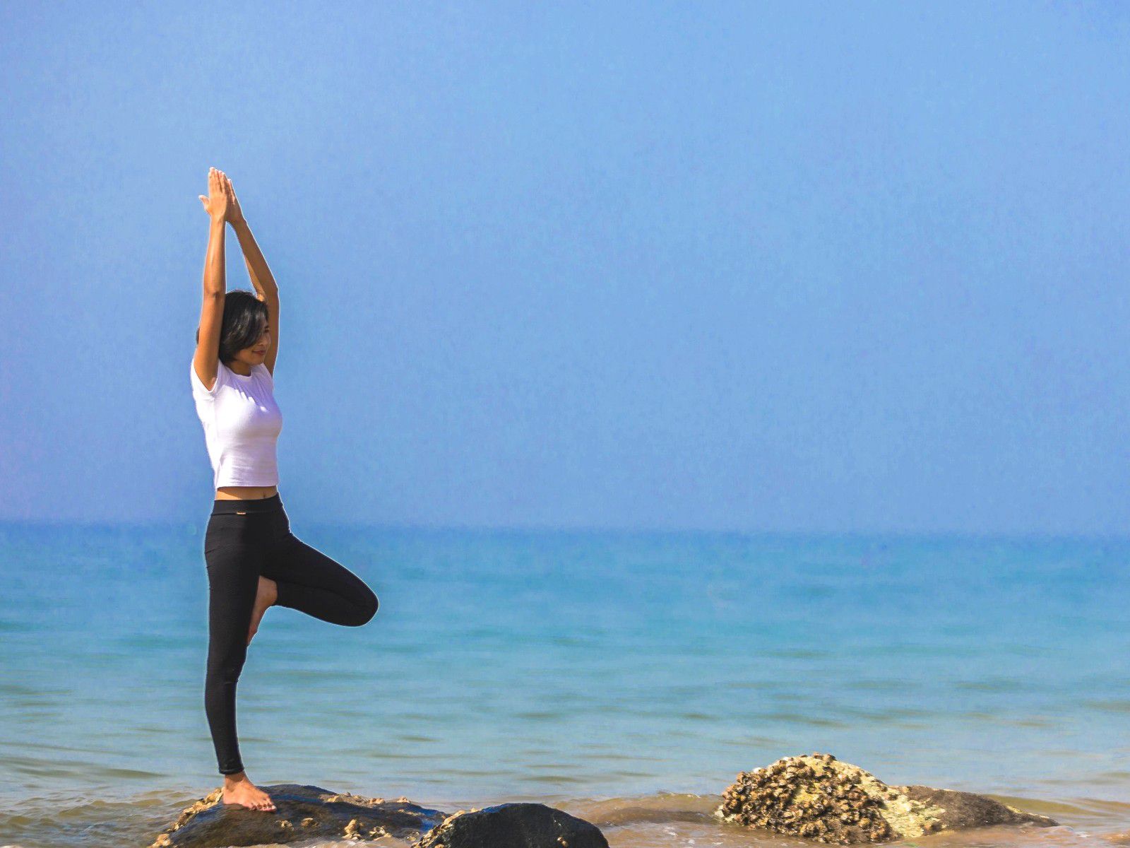 Group yoga session in nature