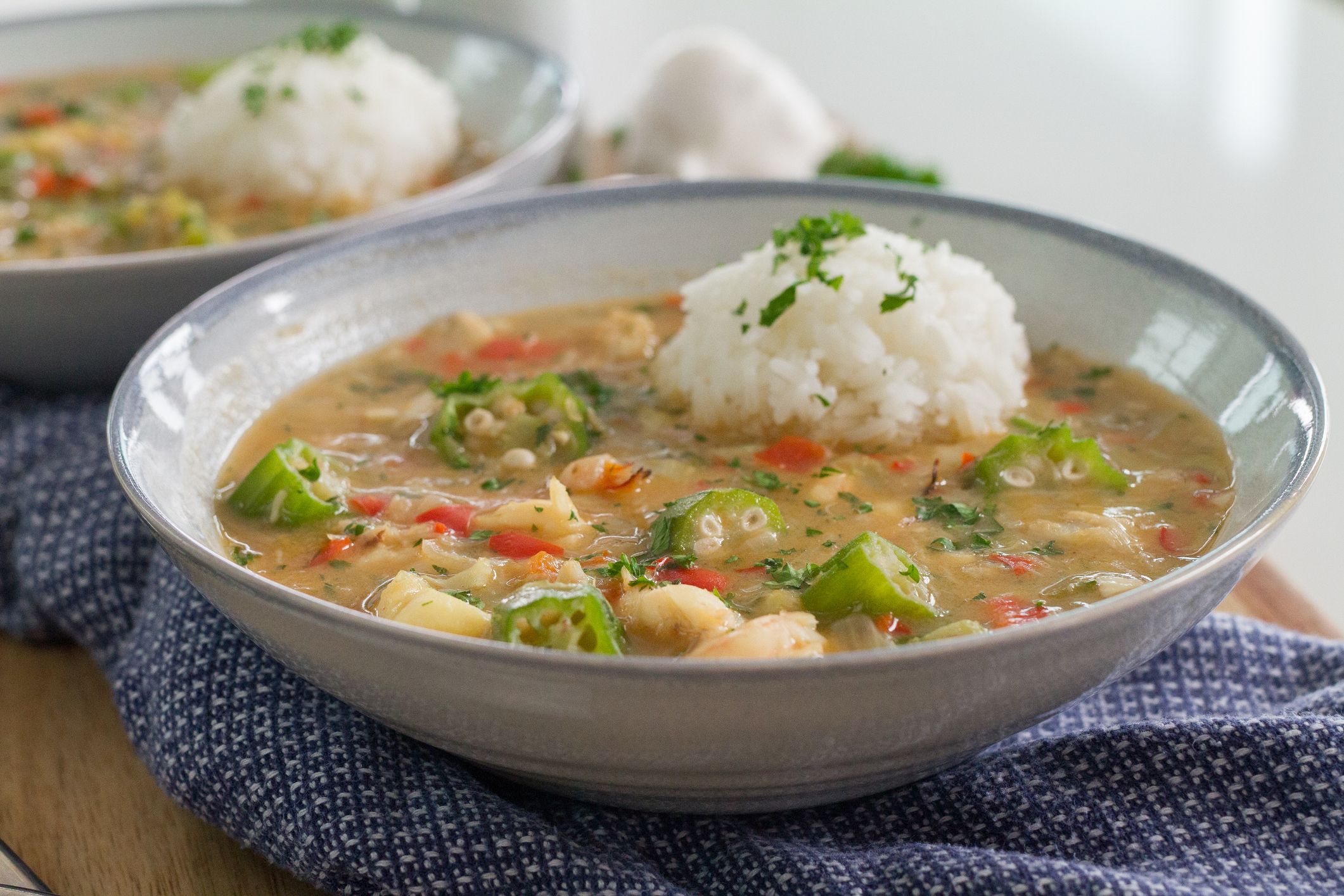 bowl of seafood gumbo