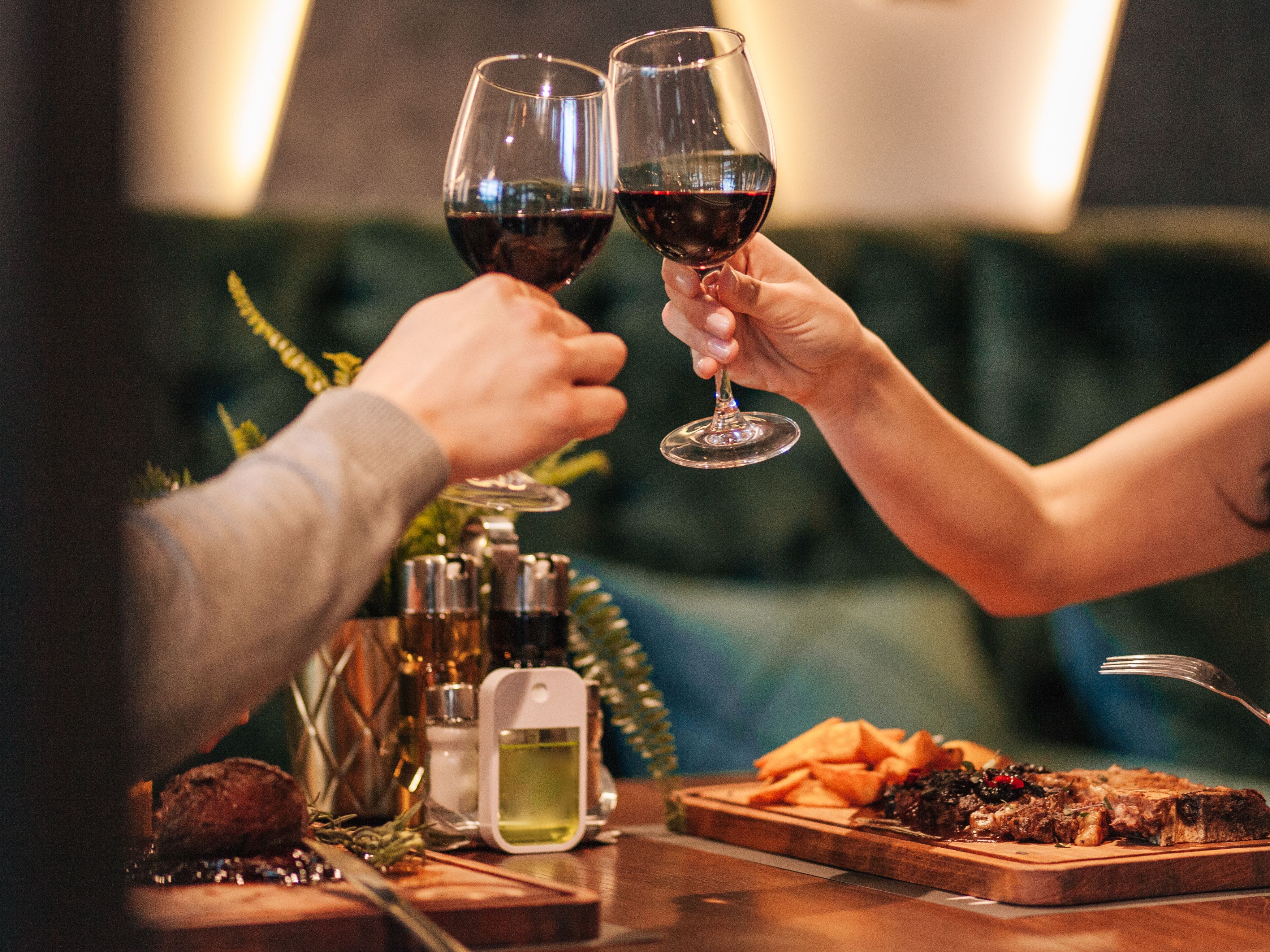 wine at dinner