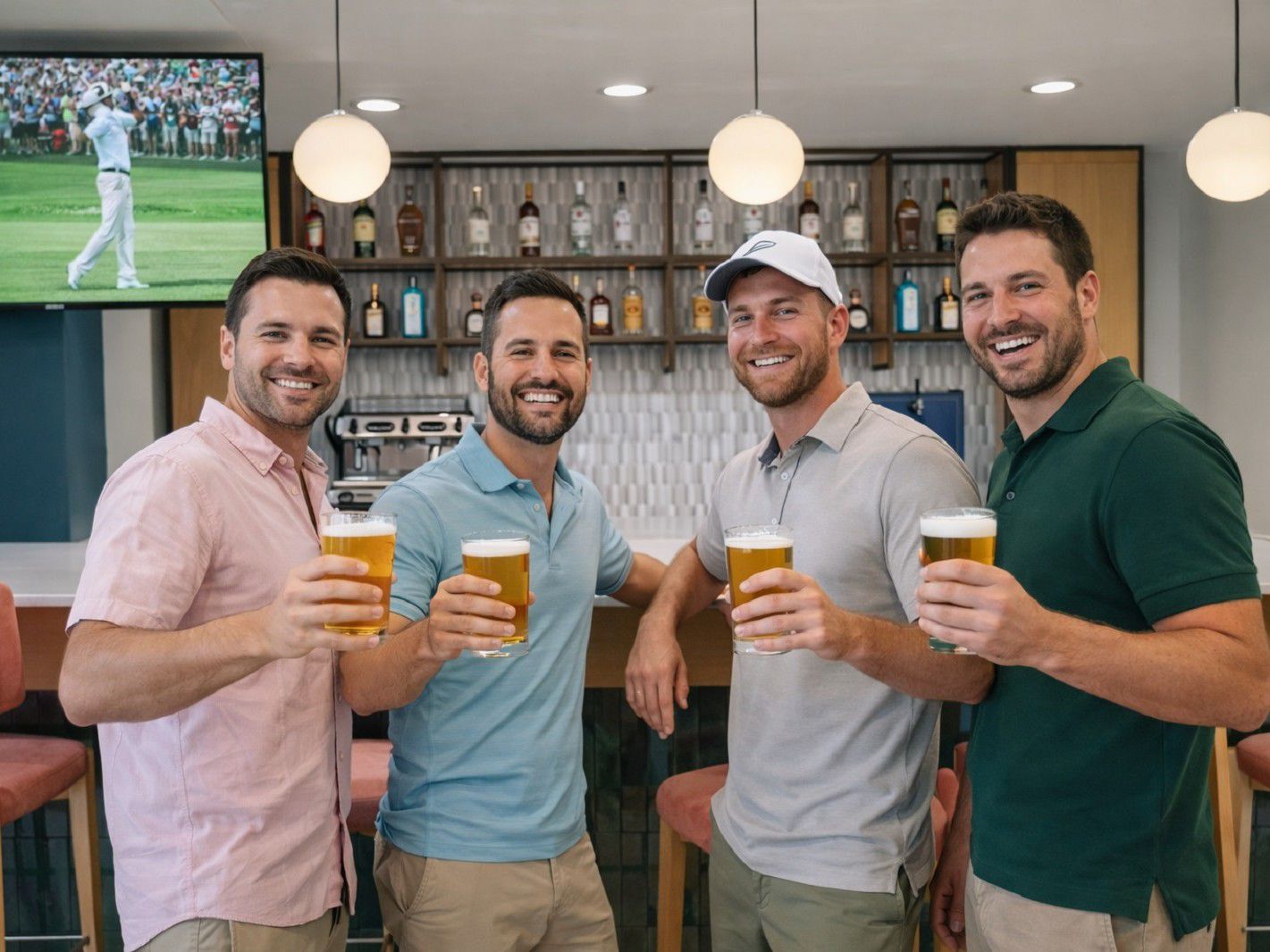 Guys having a good time on a vacation
