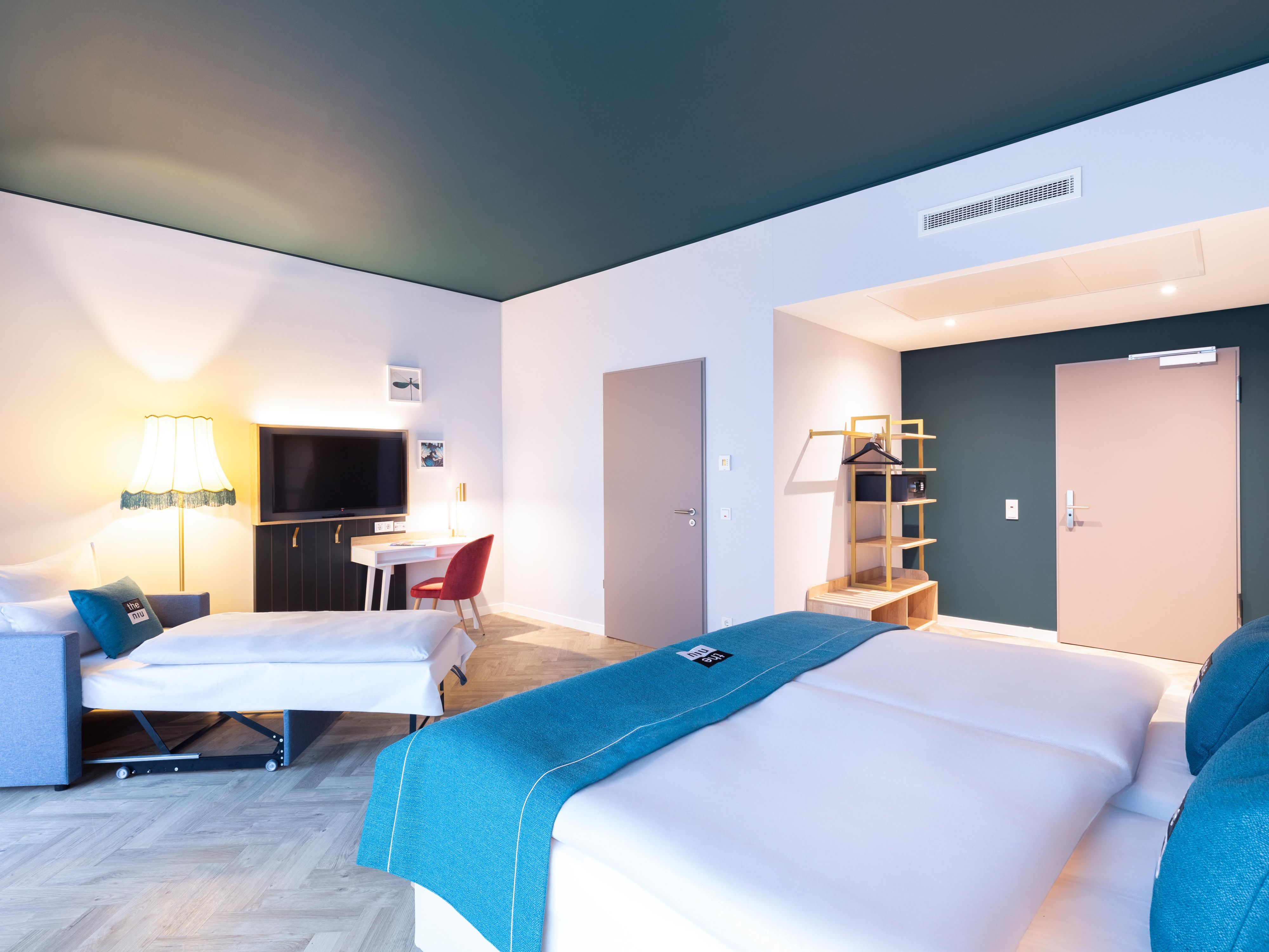 At our hotel, we offer a variety of room types to suit your stay. Choose kitchenette-equipped rooms for longer visits or self-catering, connecting rooms or sofa bed options for families, and premium or standard rooms perfect for couples or business travelers. Comfort tailored to you!
