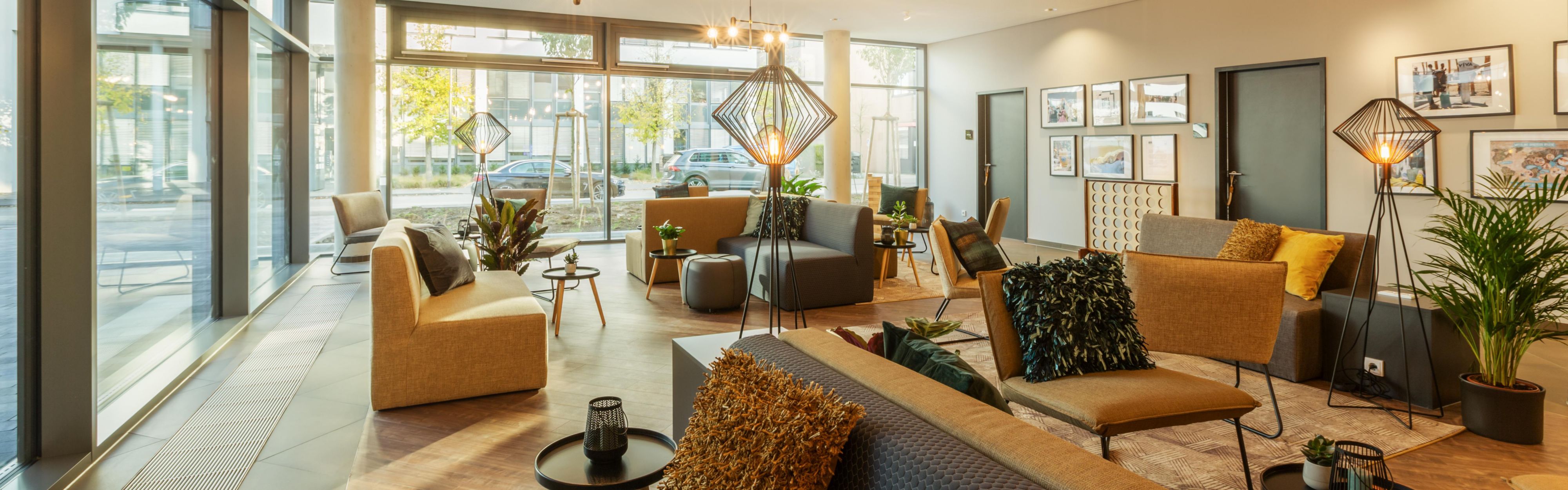 Relax in our Living Lobby or use its co-working space with Wi-Fi