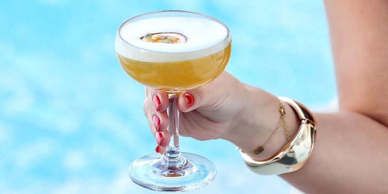 Refreshing Poolside Cocktail Moment
