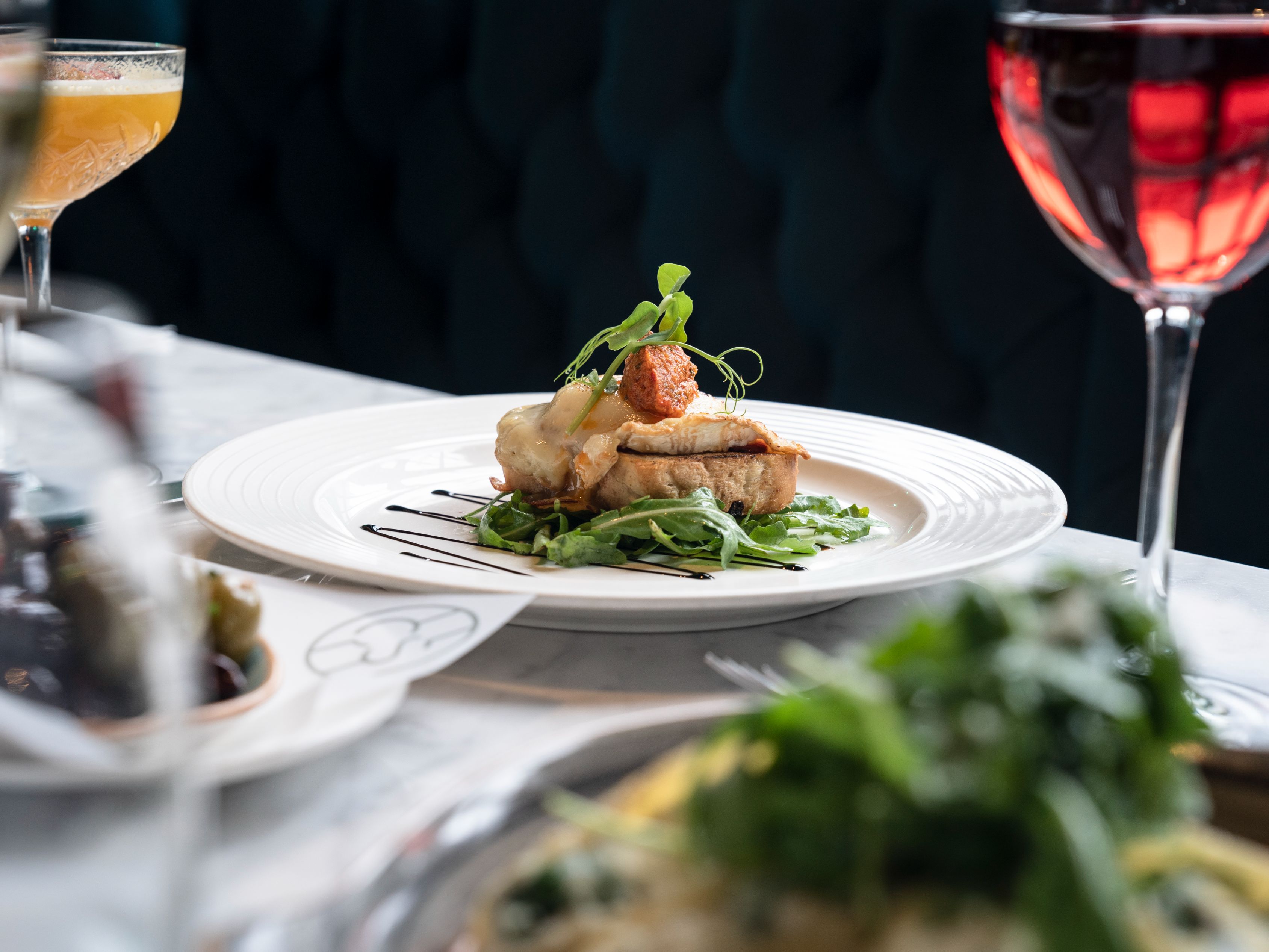 plated dish at a restaurant