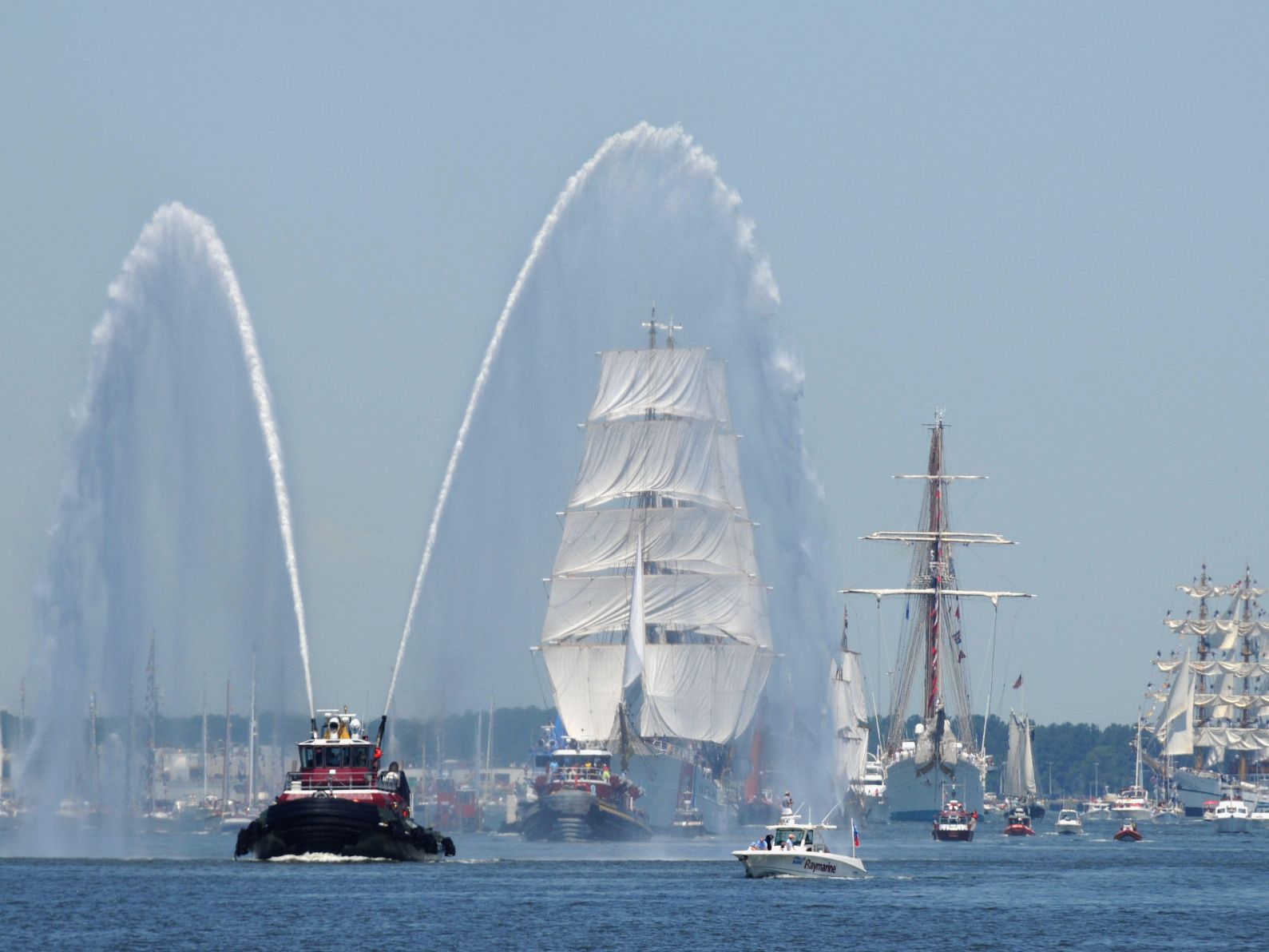 Boat show in New York harbor
