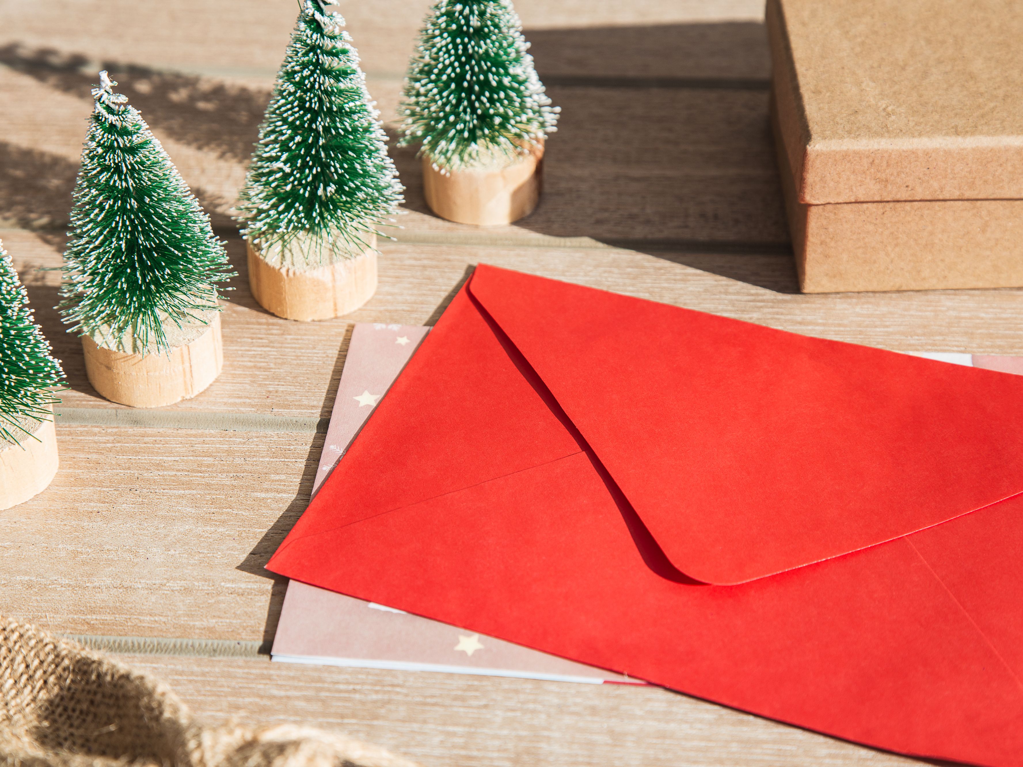 Envelope and letter to Santa