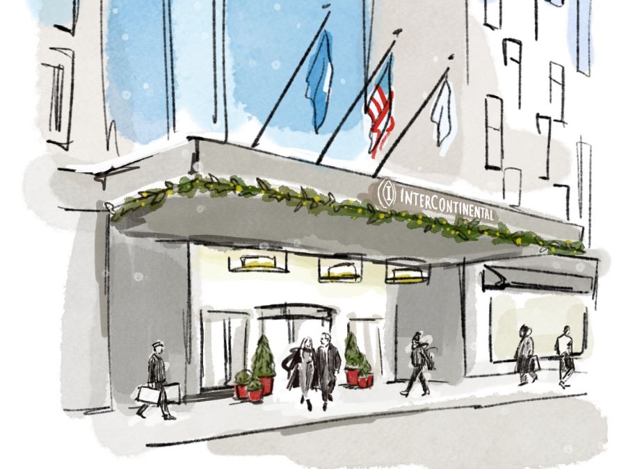 Illustration of the exterior of InterContinental New York Times Square