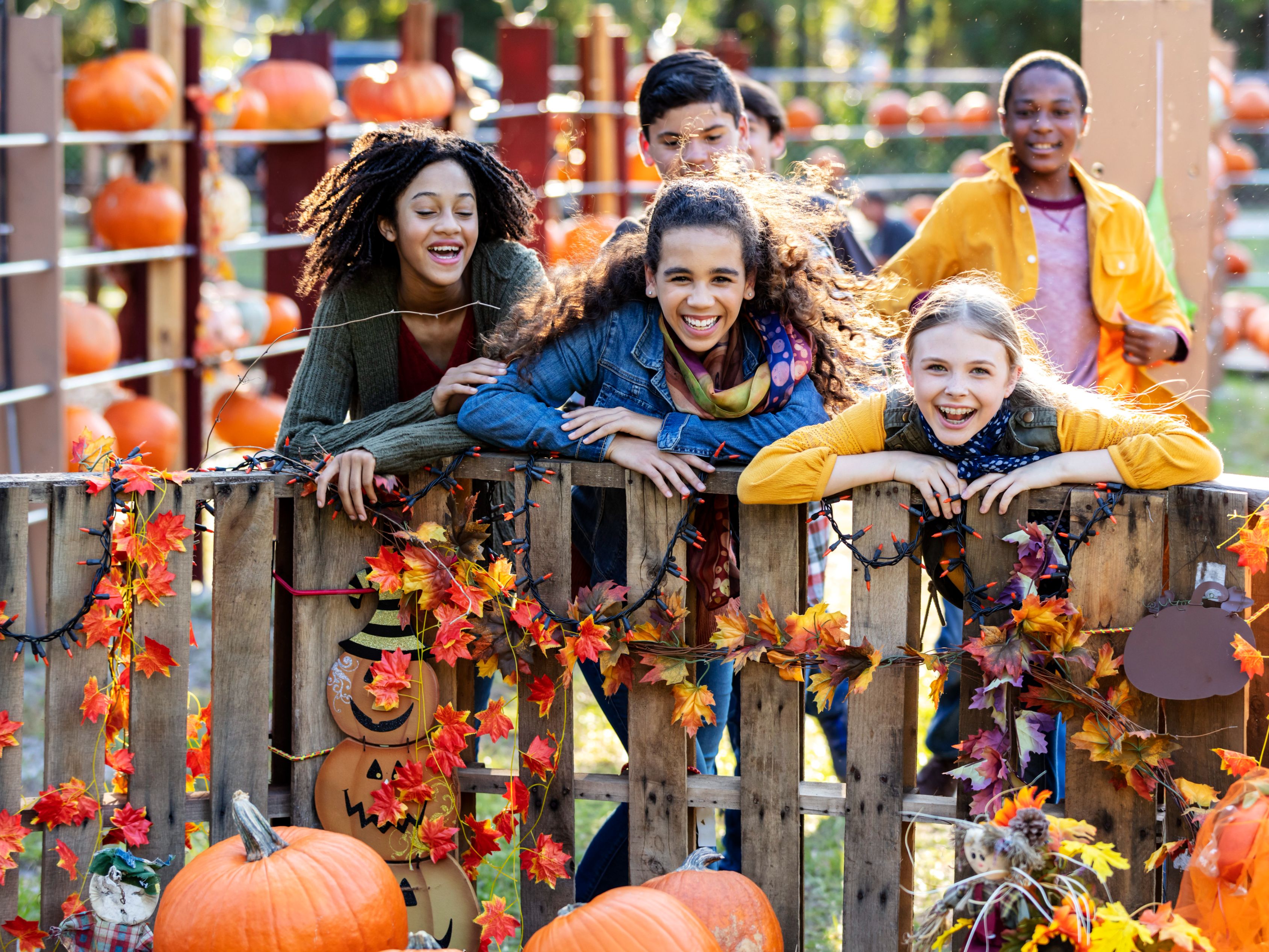Kids at a fall festival