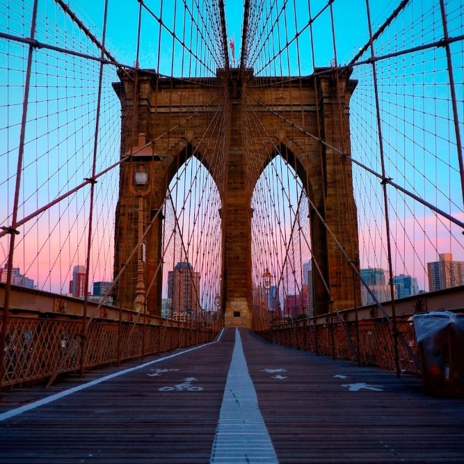 View of New York City from Williamsburg Bridge