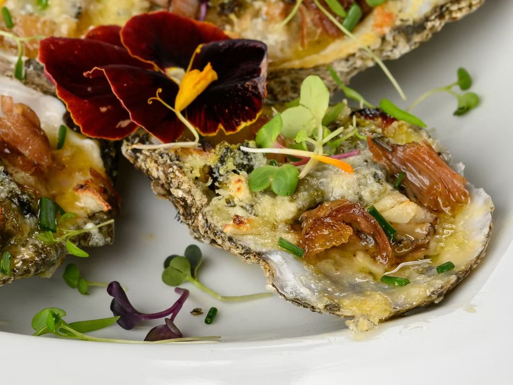 baked oyster dish