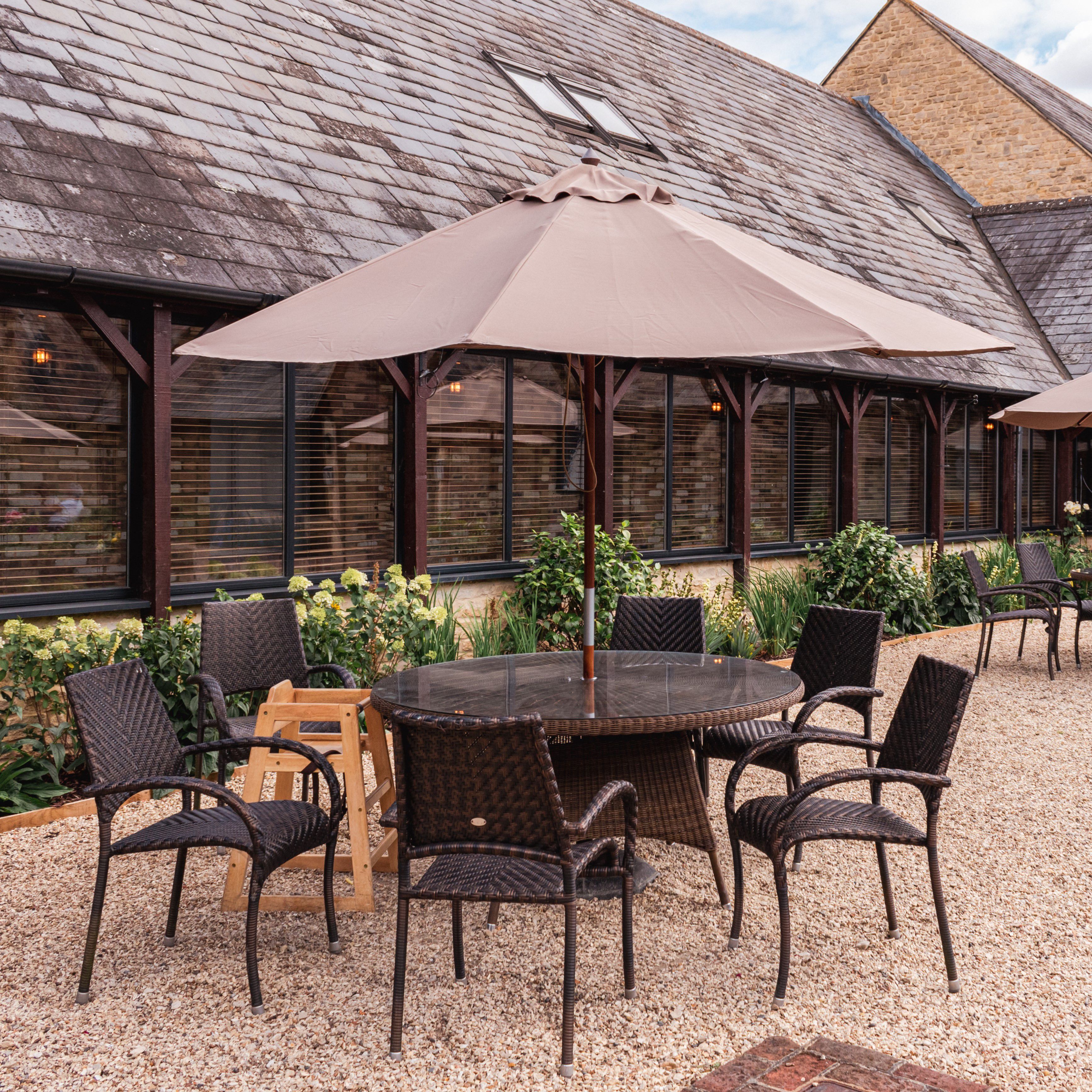 Courtyard seating