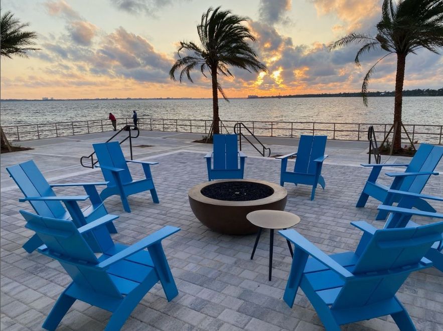 Watch the sunset on our patio around the firepit