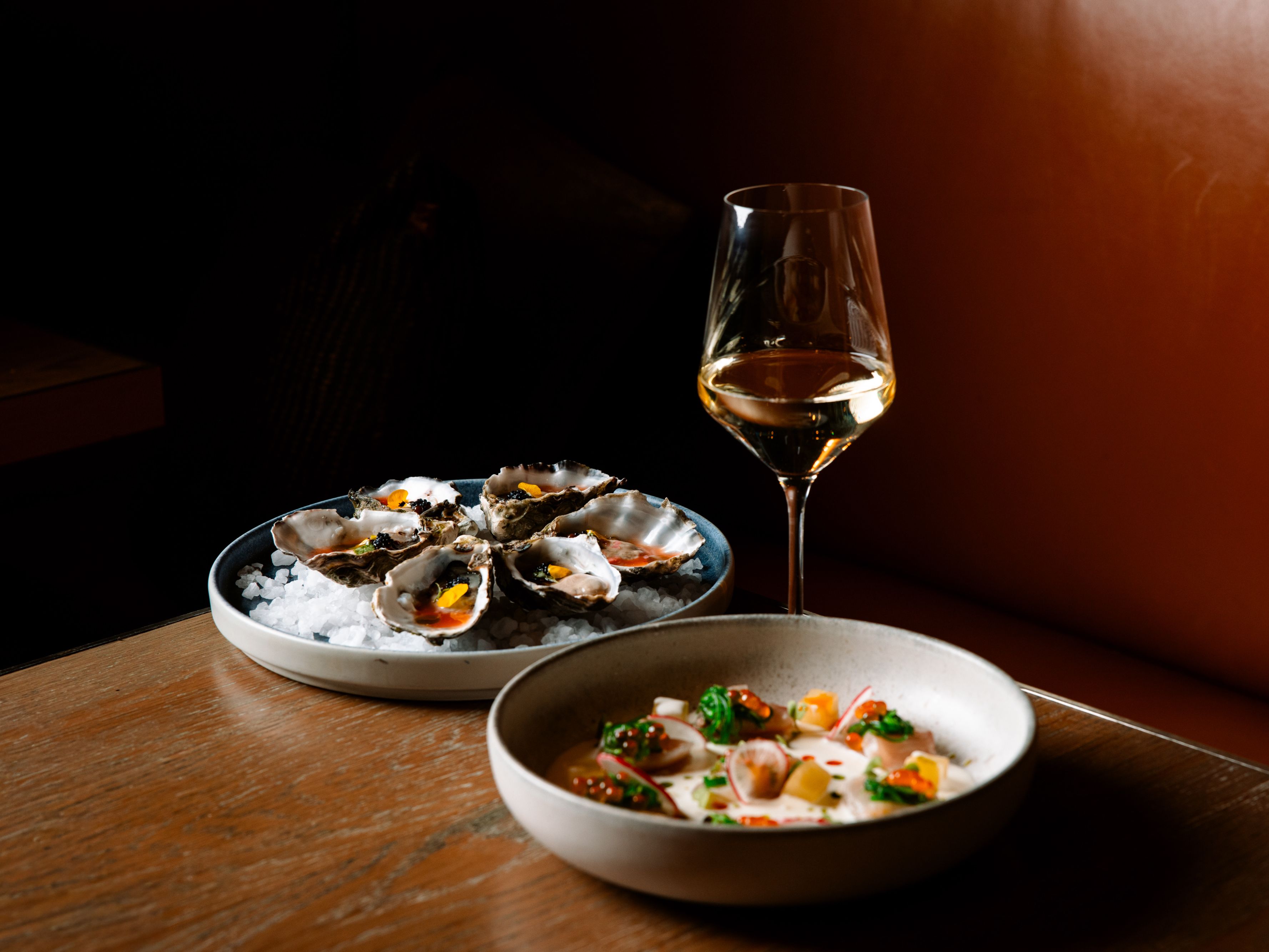 Seafood dishes at Ascua.