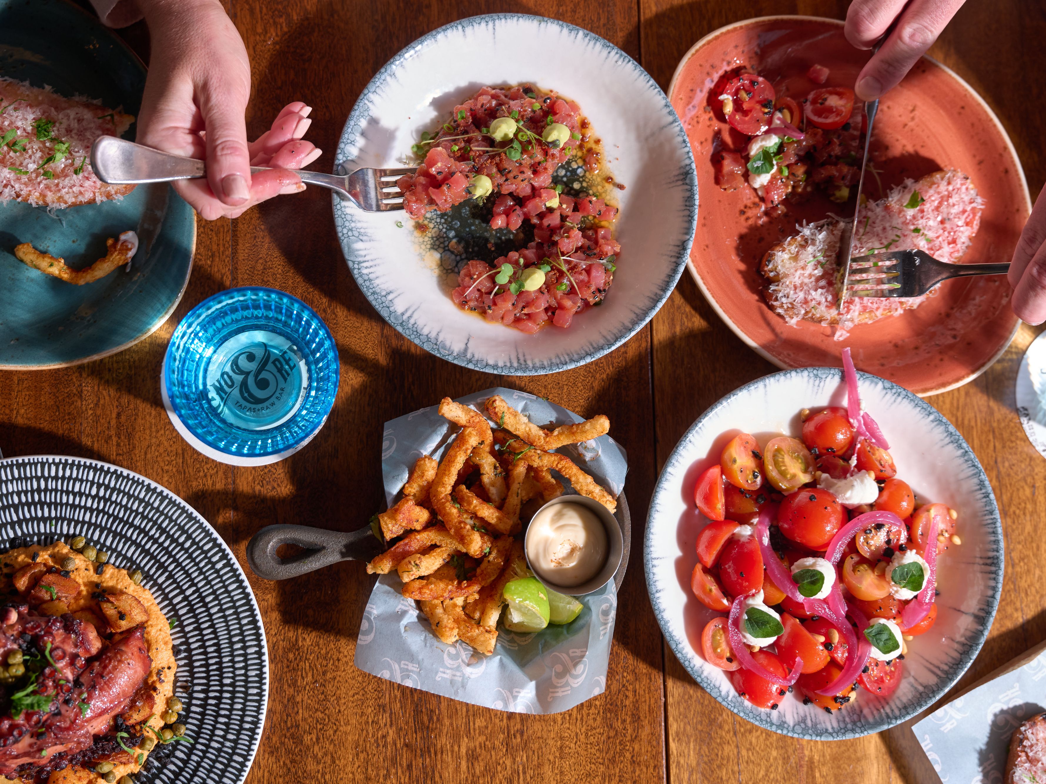 Dishes from Heno & Rey.