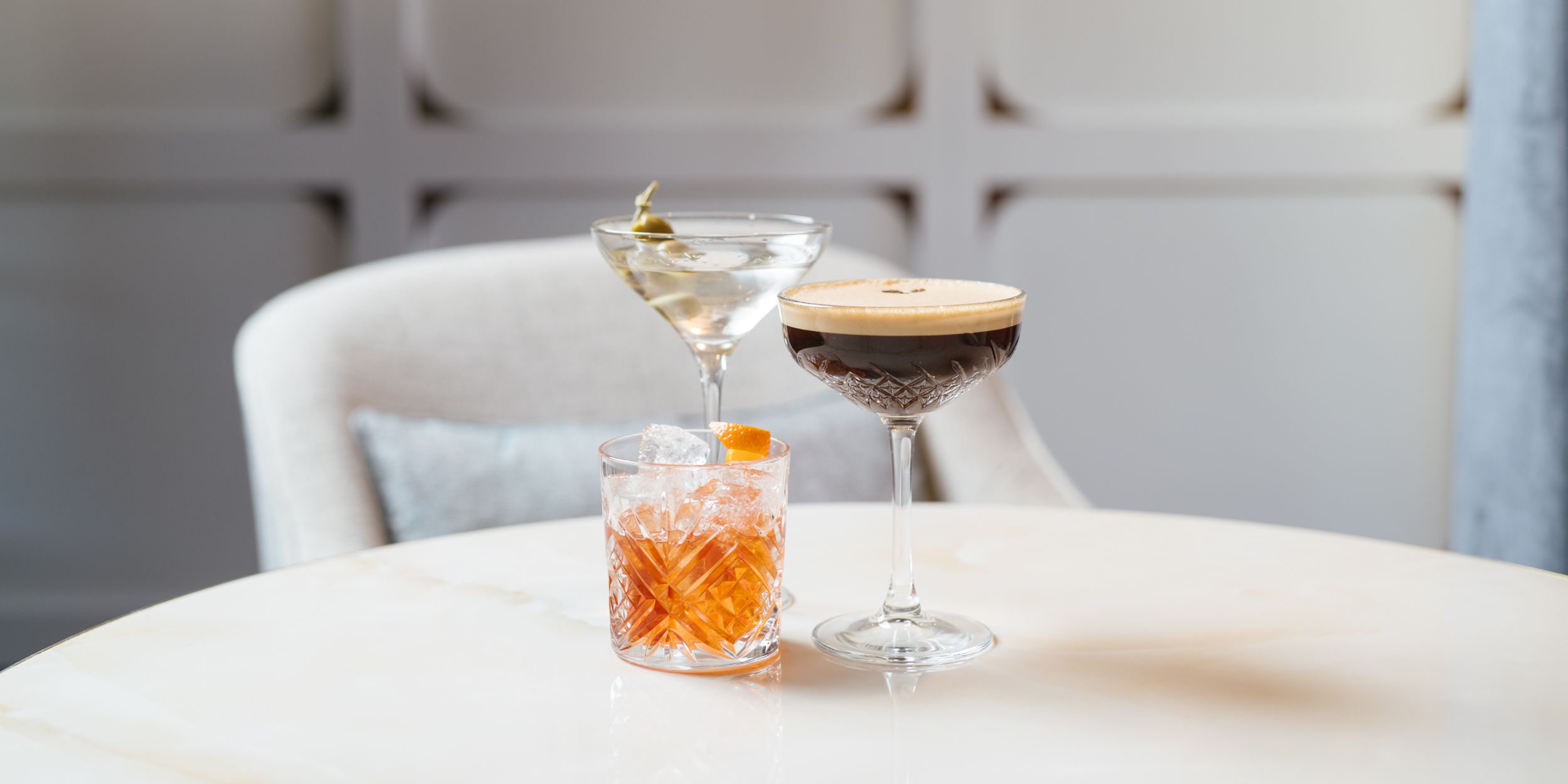 Cocktails from The Loft Lounge +Bar.