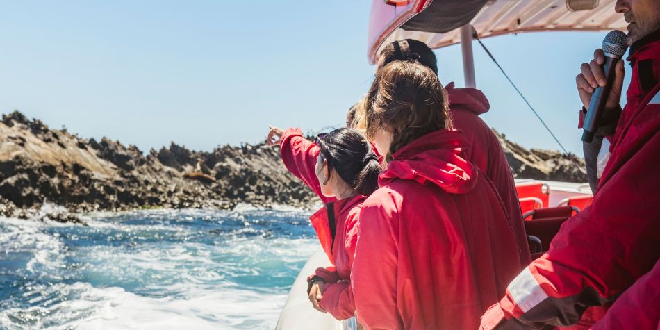 Tourists sightseeing on Rottnest Island Adventure boat.