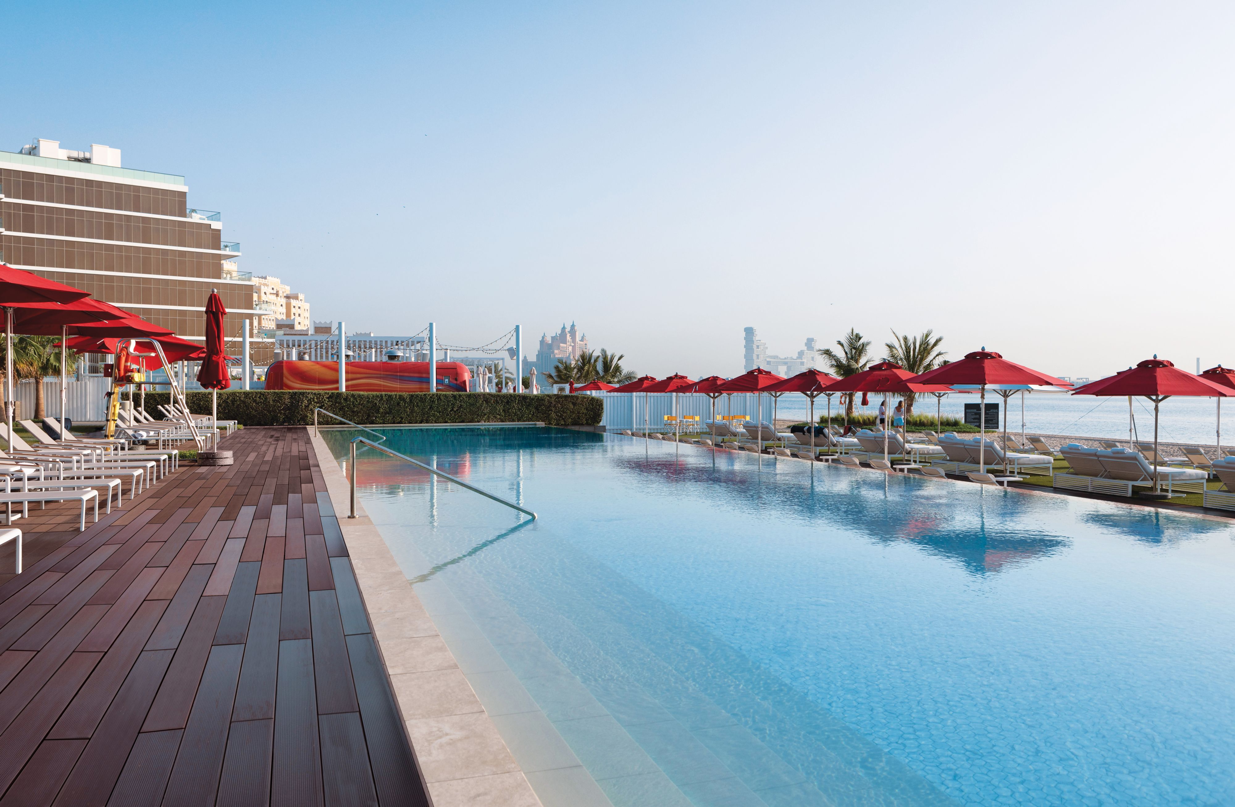 Poolside resort view