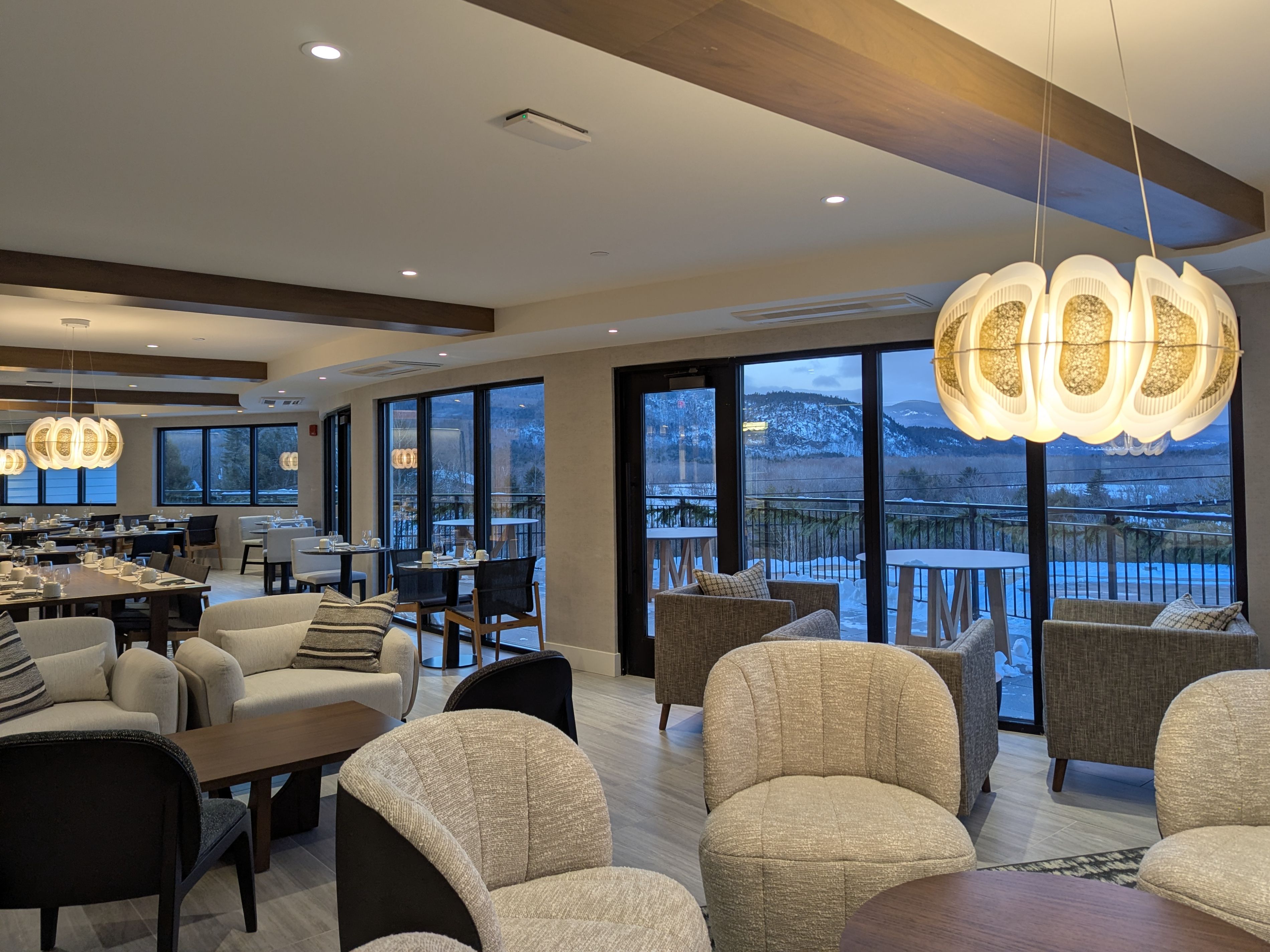 Viewpoint Restaurant seating with a view.