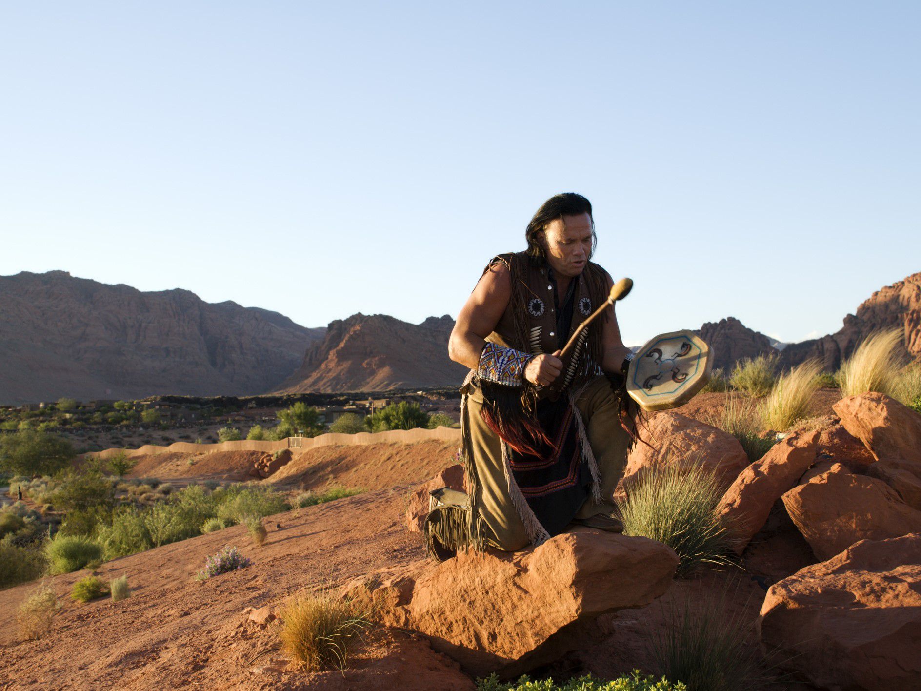 Indian ceremony in the red rocks