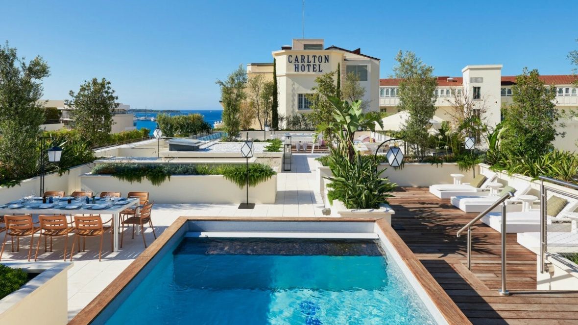 Carlton Cannes rooftop deck