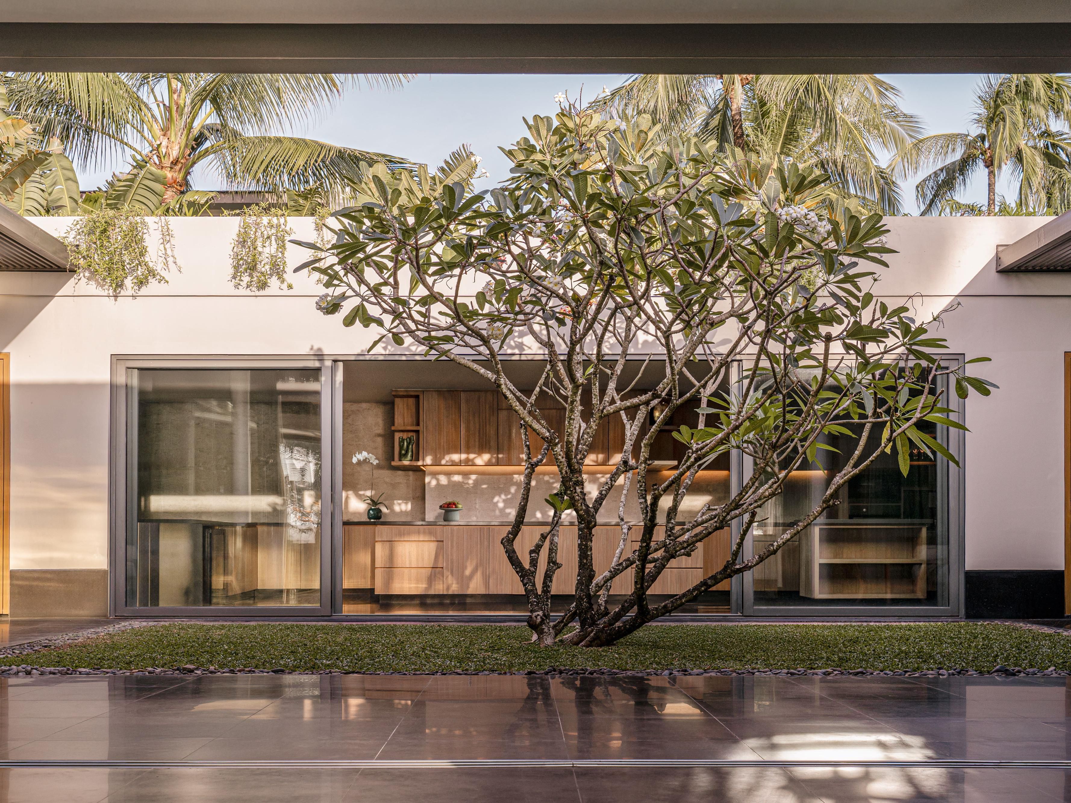The villa is appointed with a fully equipped kitchen,