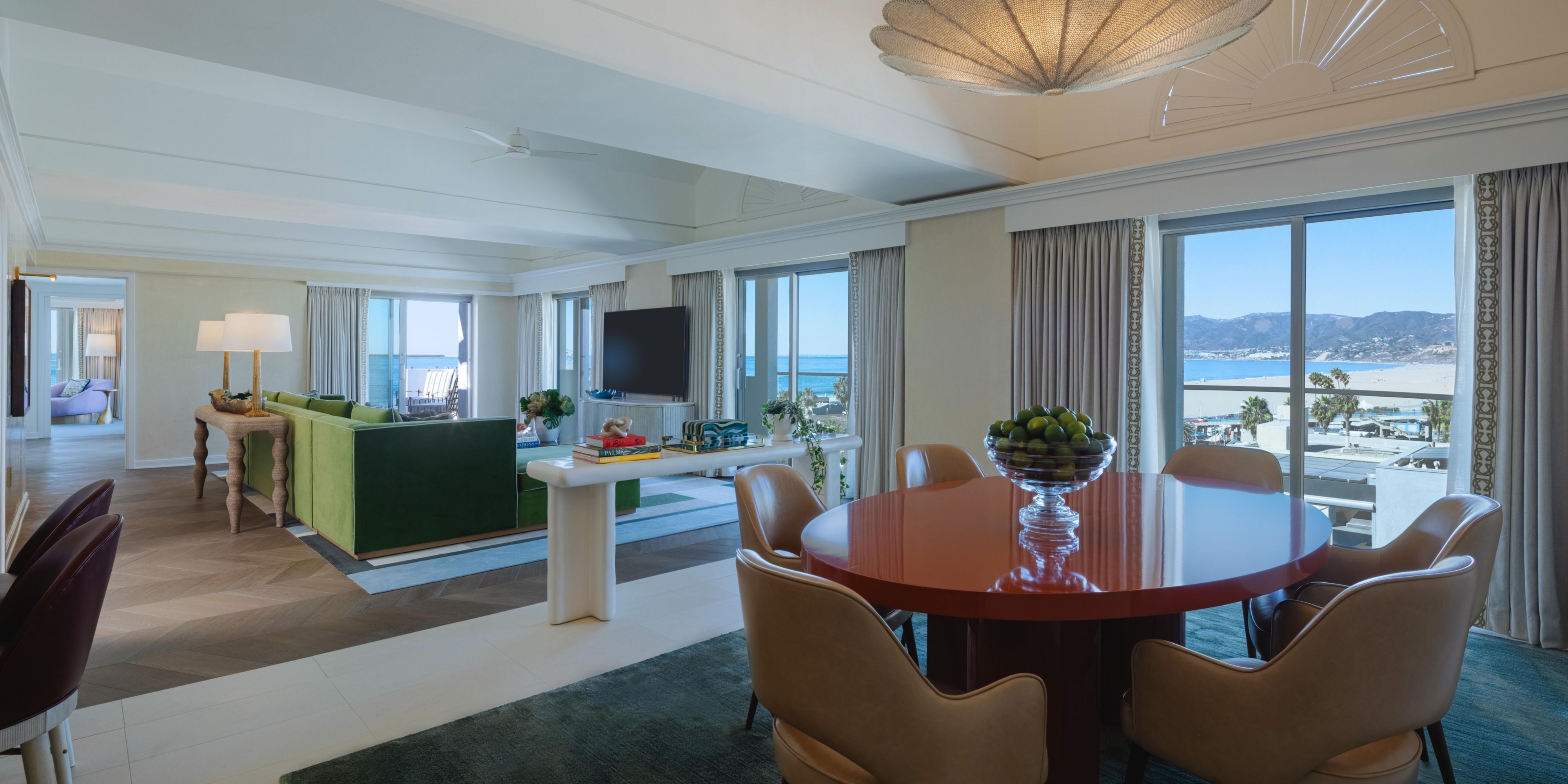 Pacific Ocean views as your backdrop in the Malibu Sunset Suite