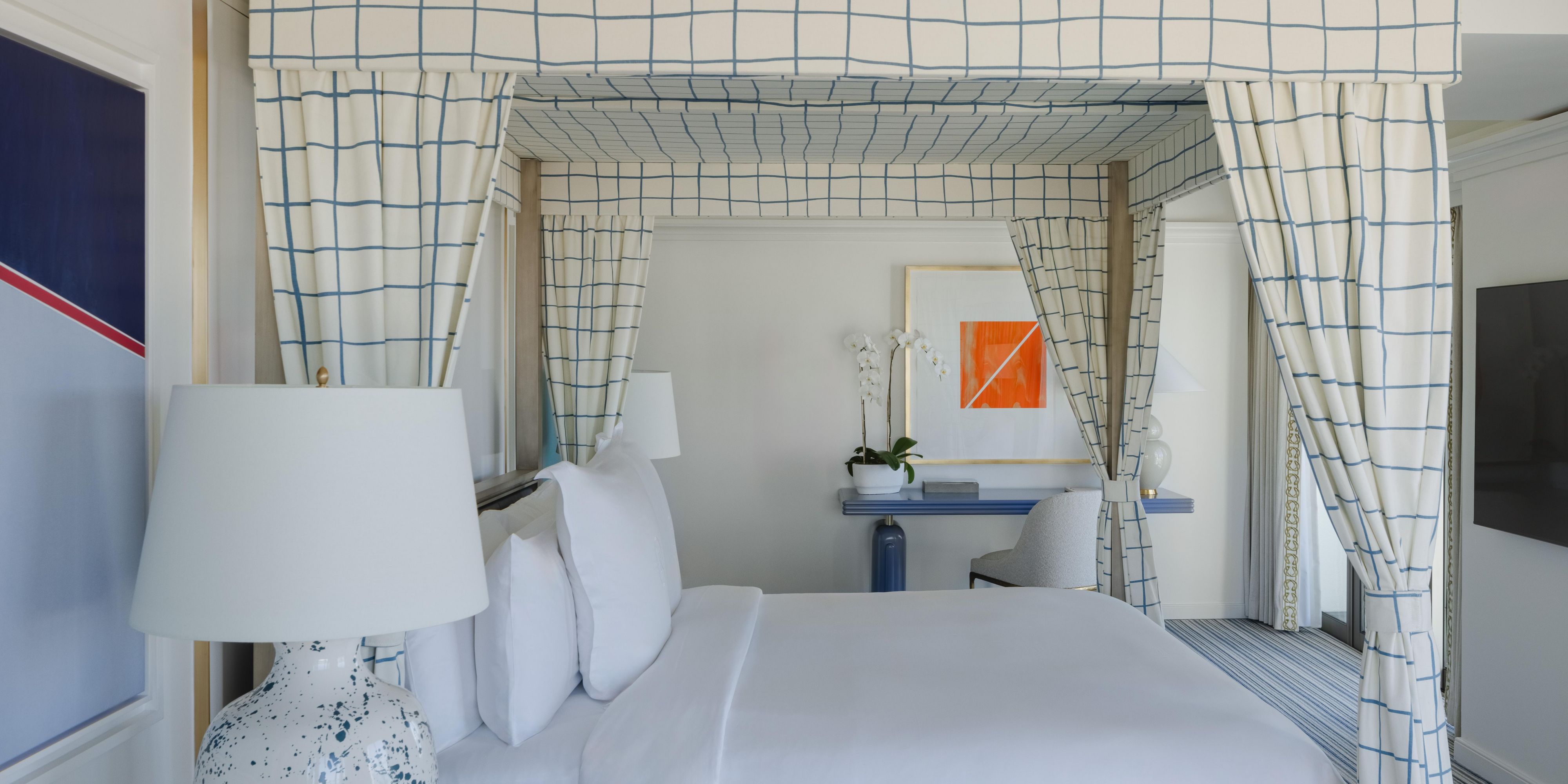 Immerse in opulence in the Malibu Sunset Suite king bedroom