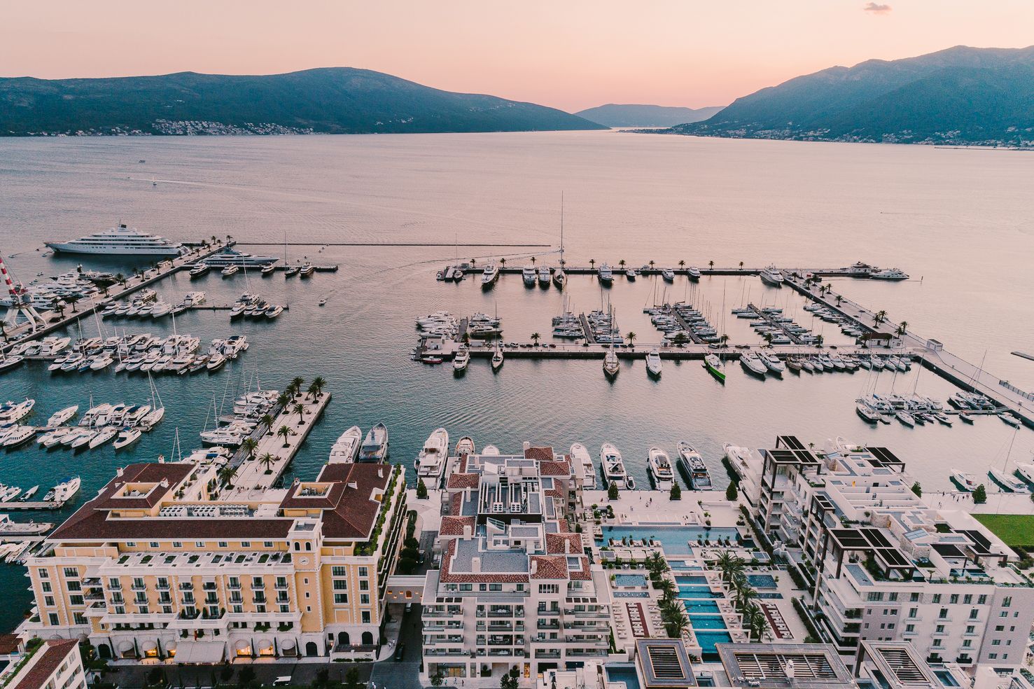 Waterfront property overlooking marina and bay