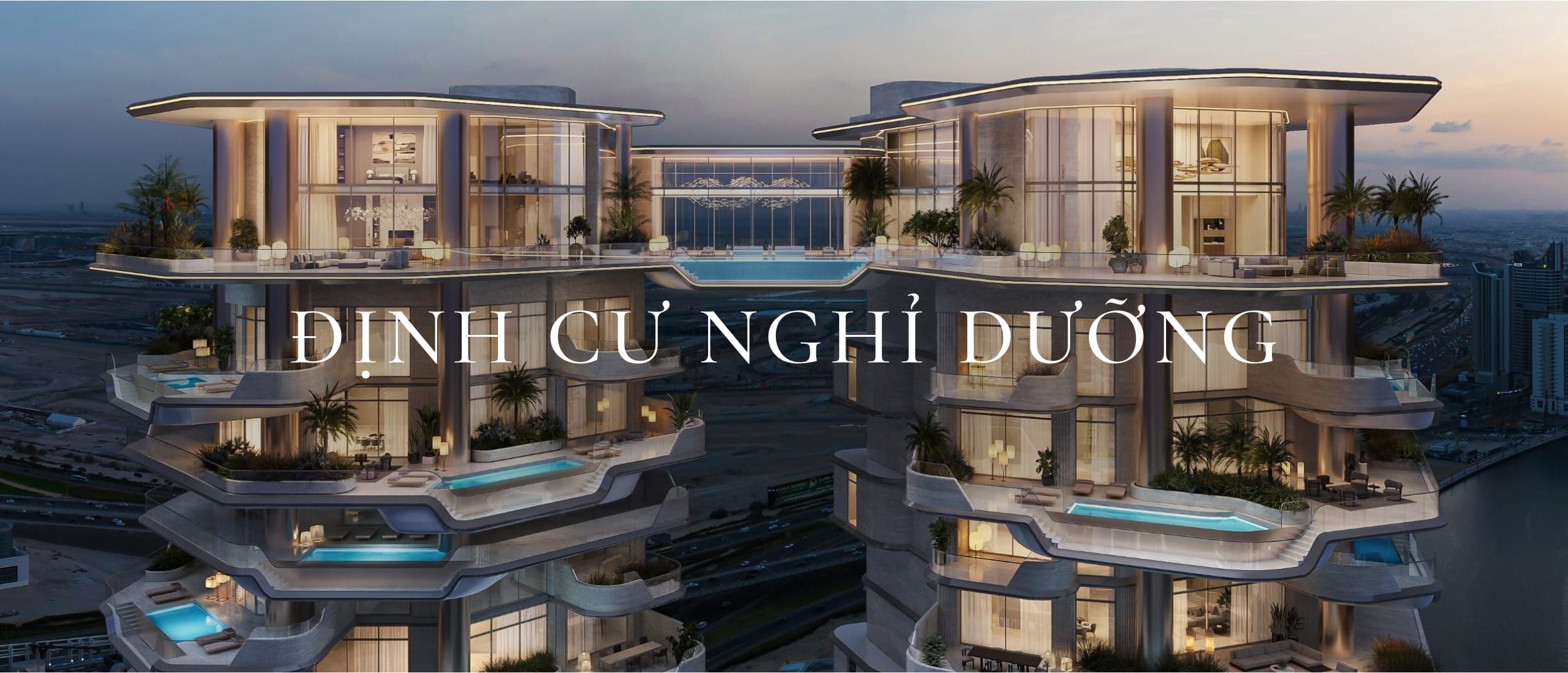 Luxury residences with dramatic floor to ceiling windows