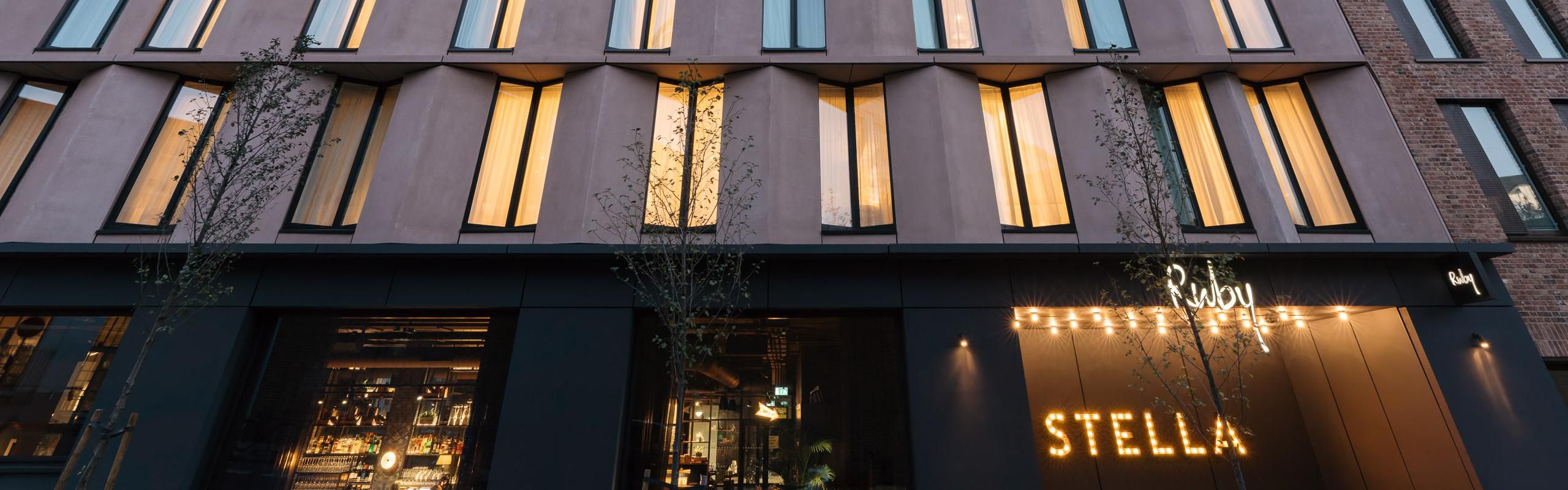 Ruby Stella Hotel London | Hotel exterior at dusk