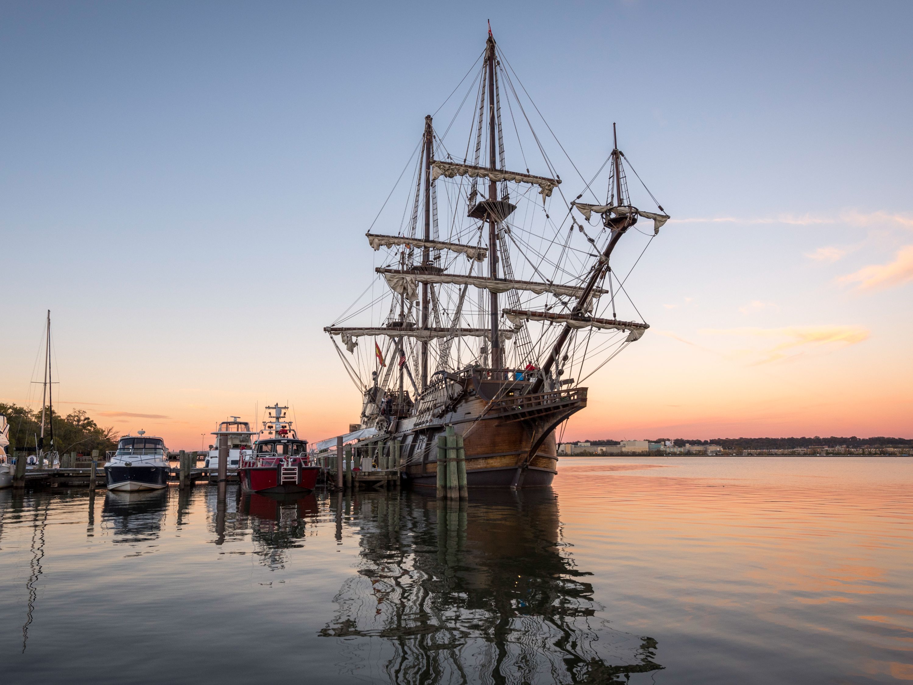 Big sail boat on the Potomac River.